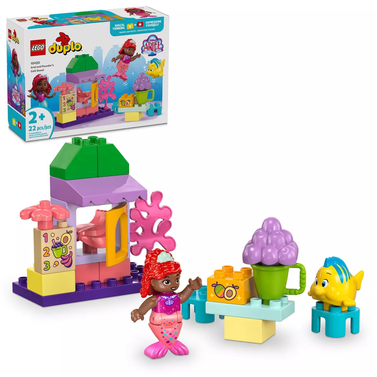 Lego 10420 DUPLO Disney Ariel and Flounder's Cafe Stand and Little Mermaid Toy