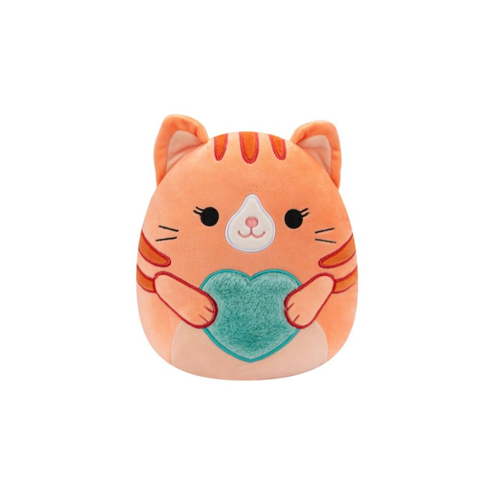 Squishmallows Valentines 8 Plush - Gigi the Orange Tabby Cat with Fuzzy Heart, The Wonderful World of Squish