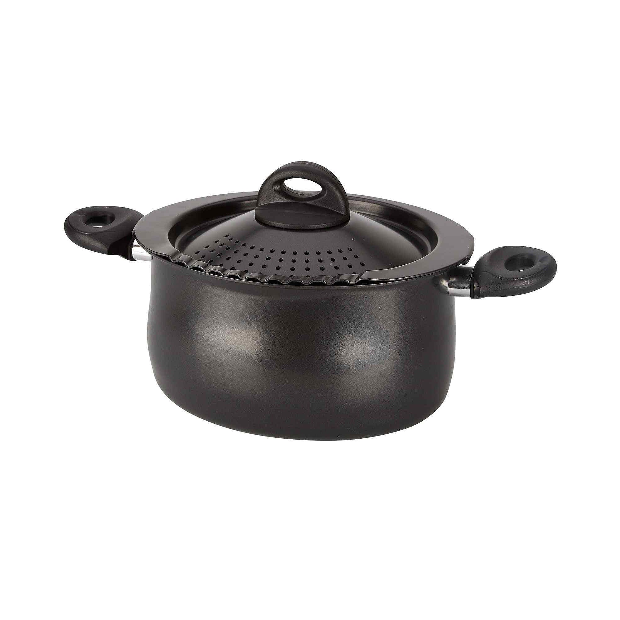 Bialetti 7265 Trends Collection 5 Quart Pasta Pot, Charcoal