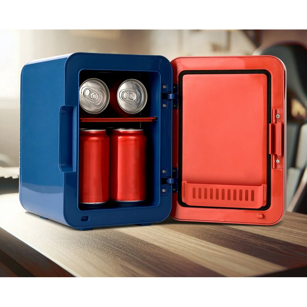 Marvel 18728 Spiderman Blue Red 6 Can Mini Fridge Thermoelectric Cooler 4 Litre