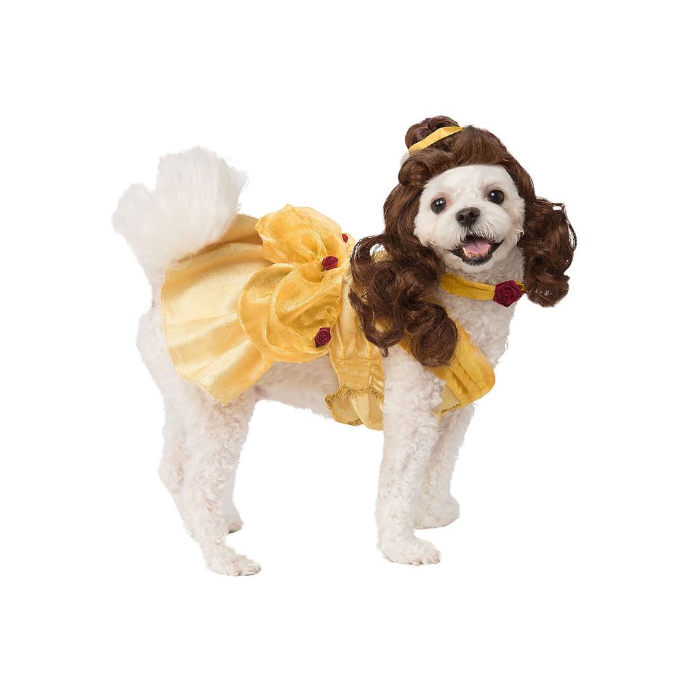 Rubies Costume 200171LXL-000-L Beast Belle Pet Costume For Dog/Cat, 21-29 lbs Yellow