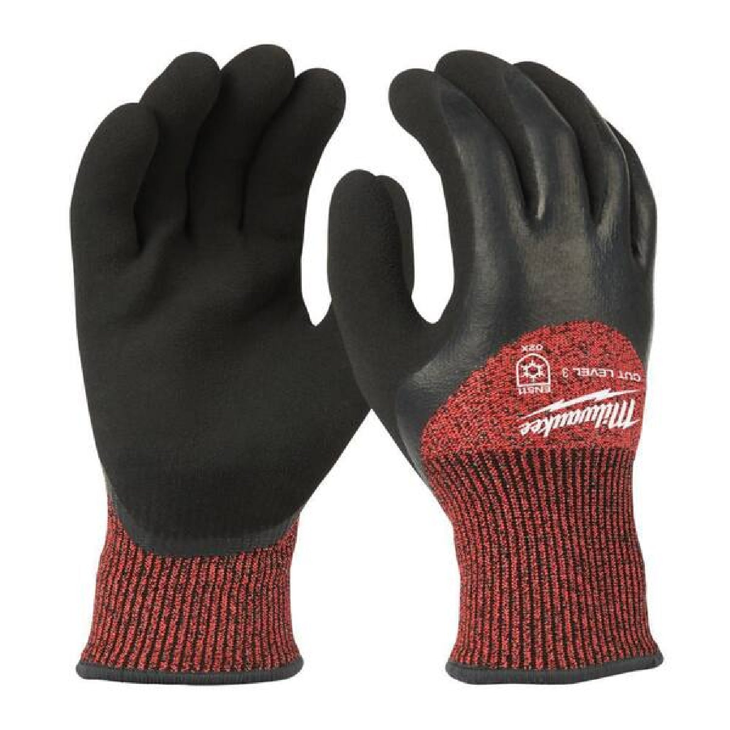 Milwaukee 48-22-8922B Large Red Latex Level 3 Cut Resistant Insulated Winter Dipped Work Gloves (12-Pack)