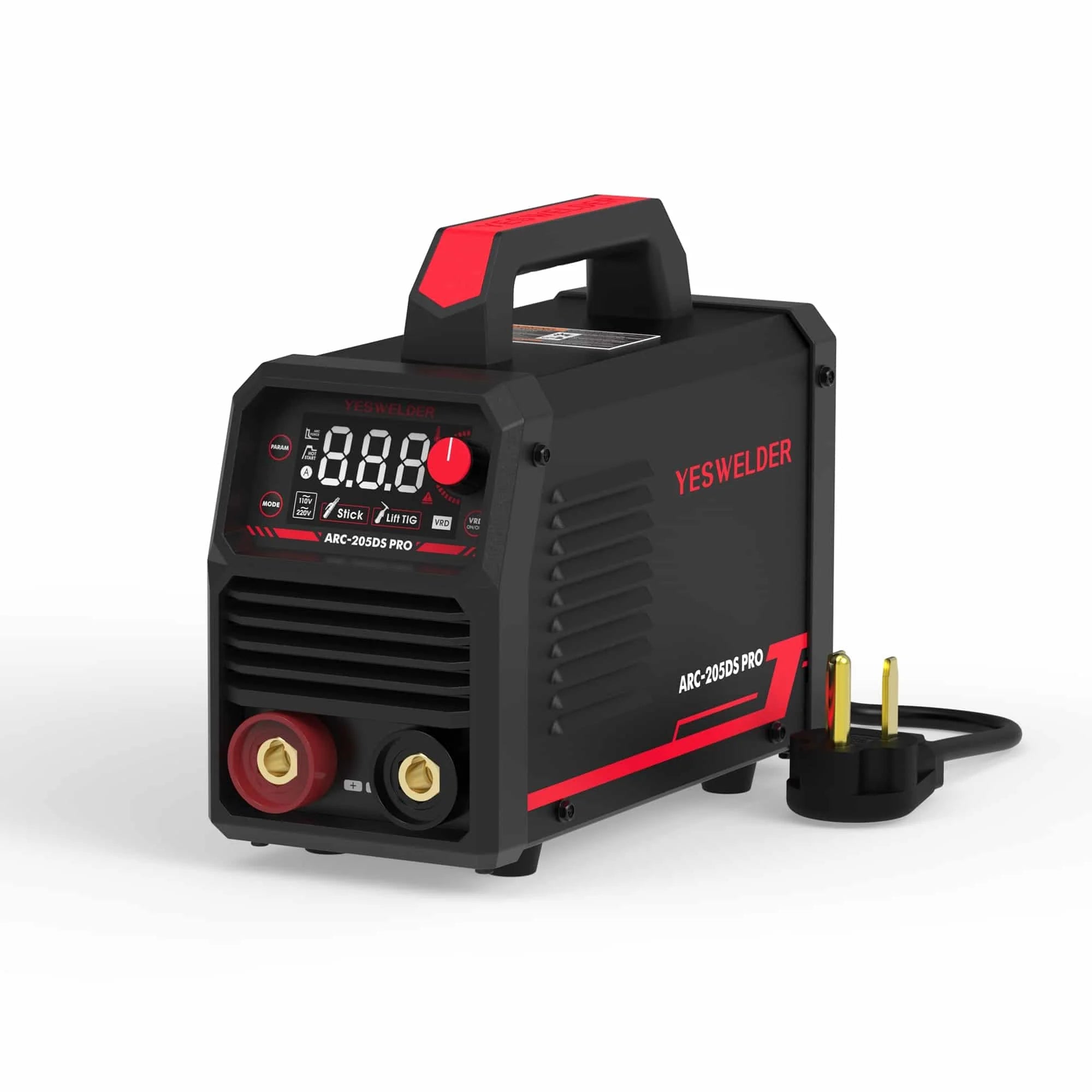 YesWelder ARC-205DS PRO 205A Hot Start, Arc Force, Anti-Stick, Dual Voltage 2-in-1 Welder