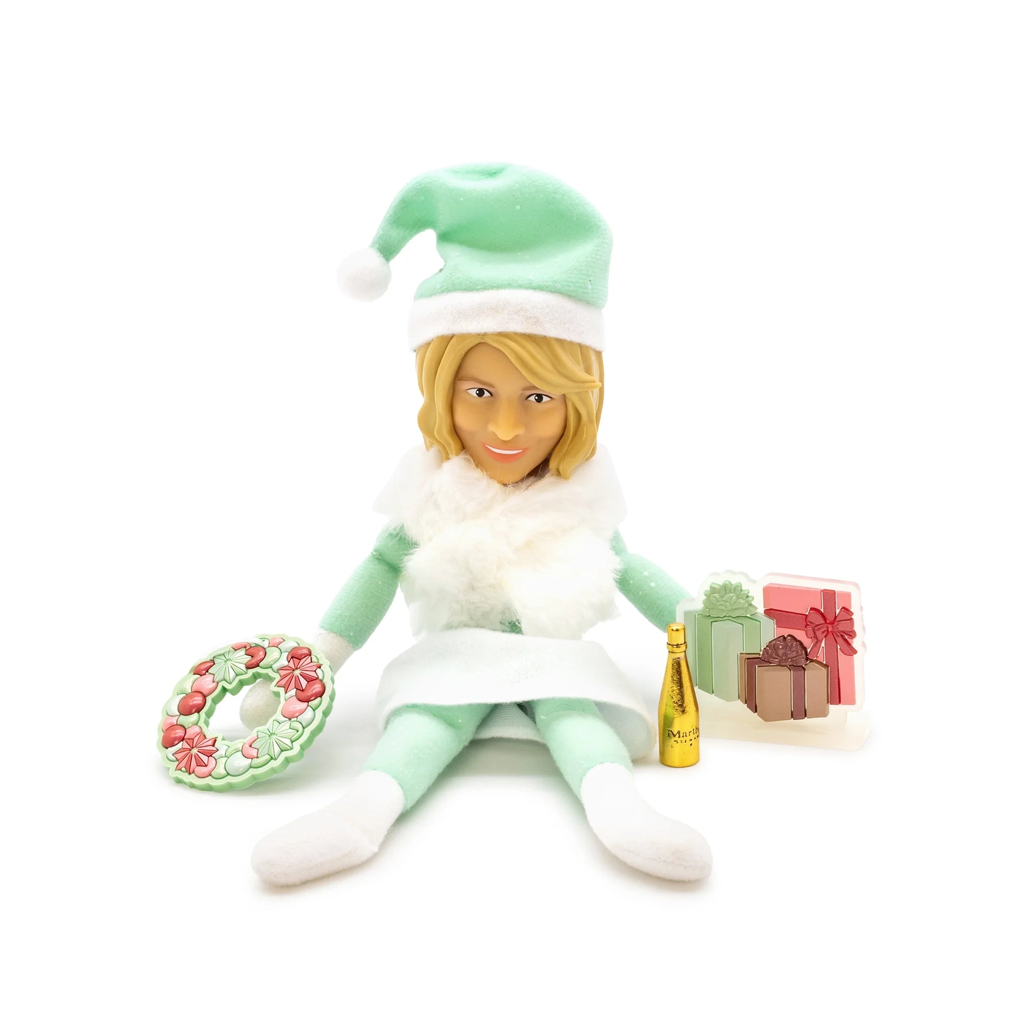 CultureFly UGO001AWT Snoop Dogg Martha Stewart Martha on The Mantel Christmas Green Plush Figurine, 10.5