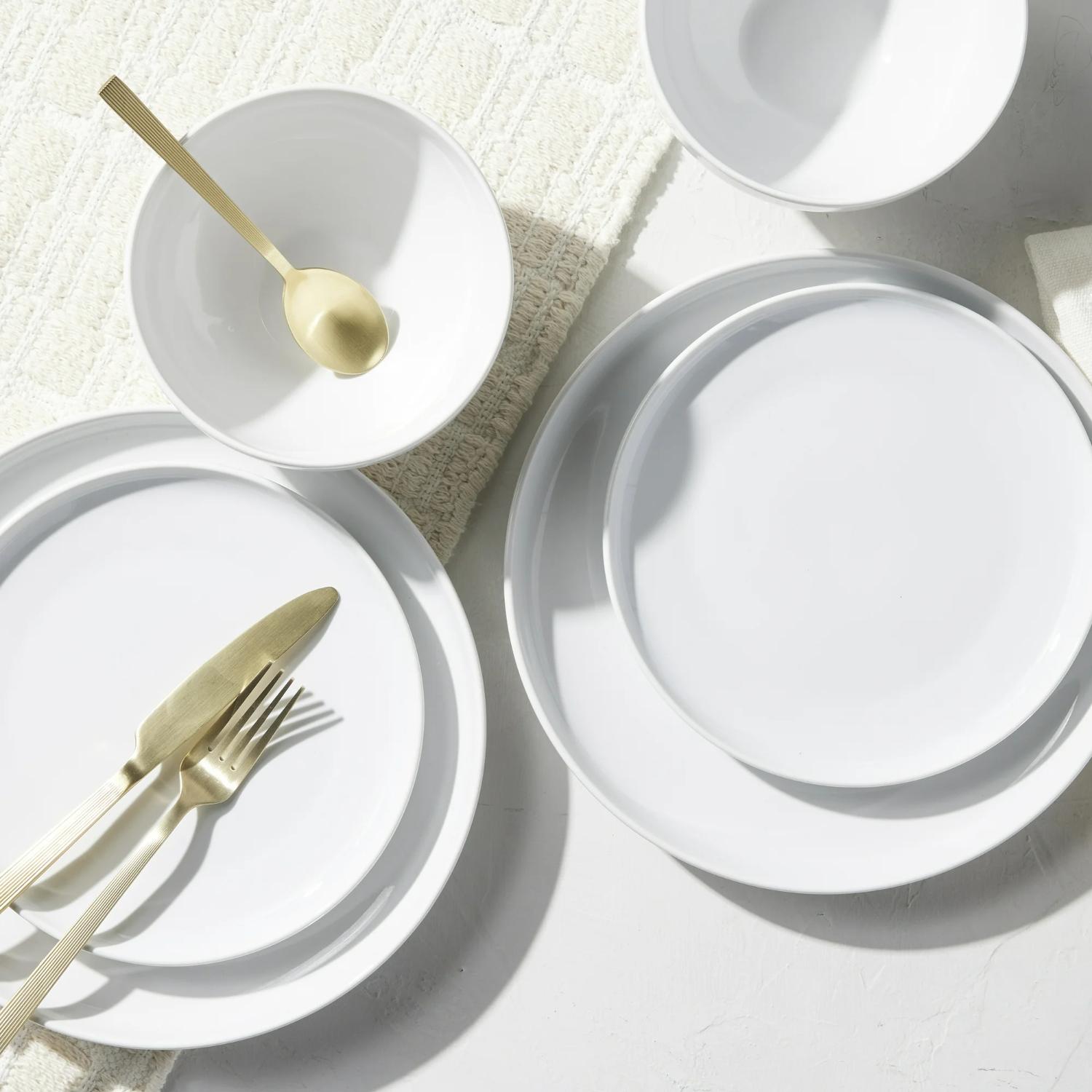 Better Homes & Gardens BHS419050327001 Vivian 12 Piece Porcelain Dinnerware Set White