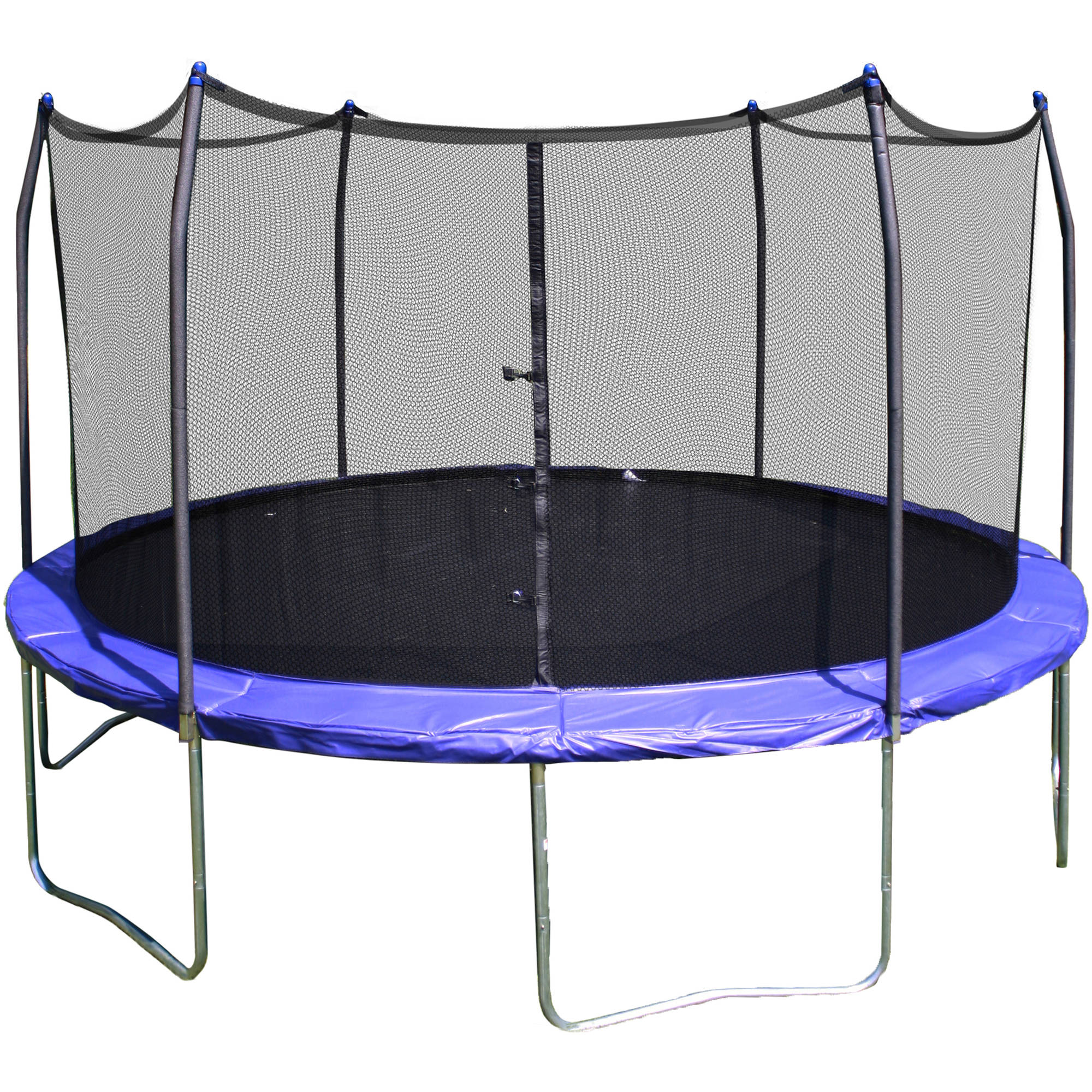 Skywalker Trampolines 12-Feet Round Trampoline and Enclosure with Spring Pad, Blue