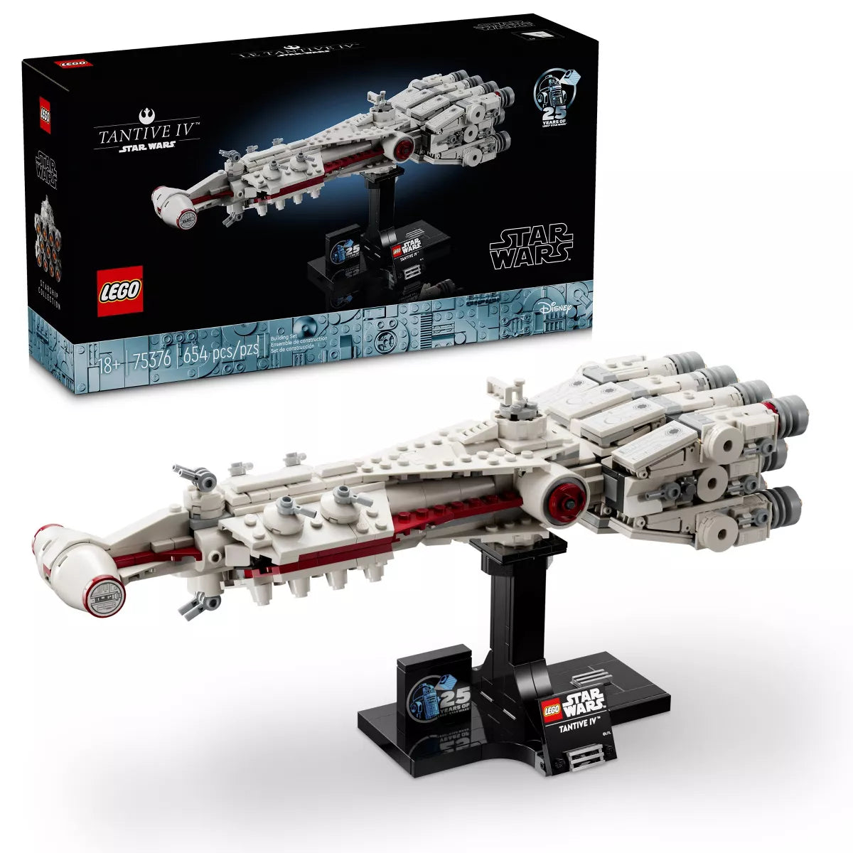 Lego 6470426 Star Wars Tantive IV Build and Display Starship Vehicle Model 75376