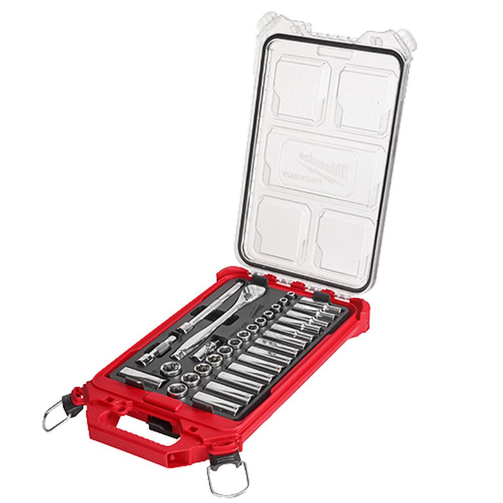 MILWAUKEE ELECTRIC TOOL. 48-22-9482 3/8 Drive Metric Ratchet/Socket Tool Set w/ Case (32-Pc)