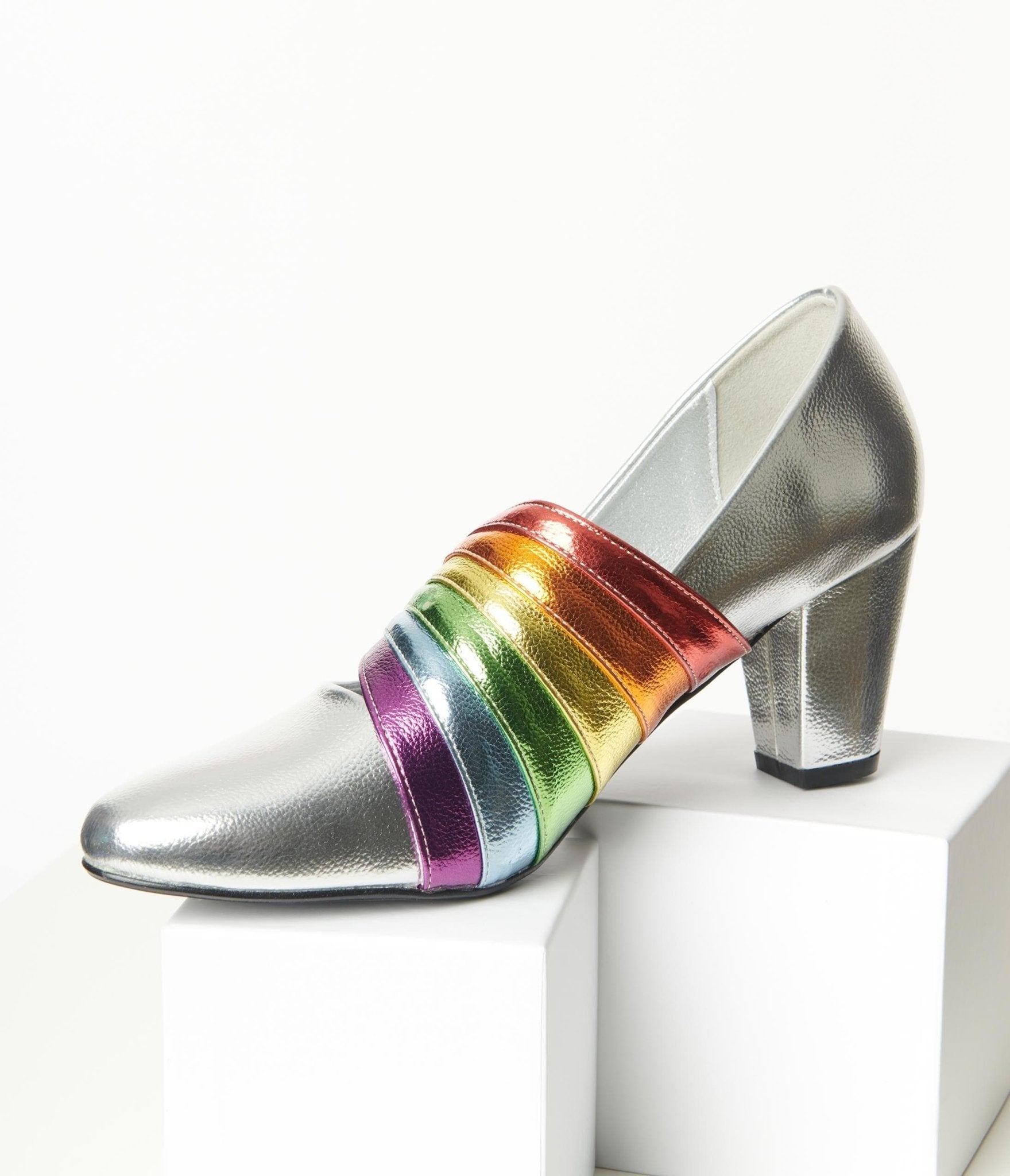 Collectif Silver & Rainbow Lara Heels