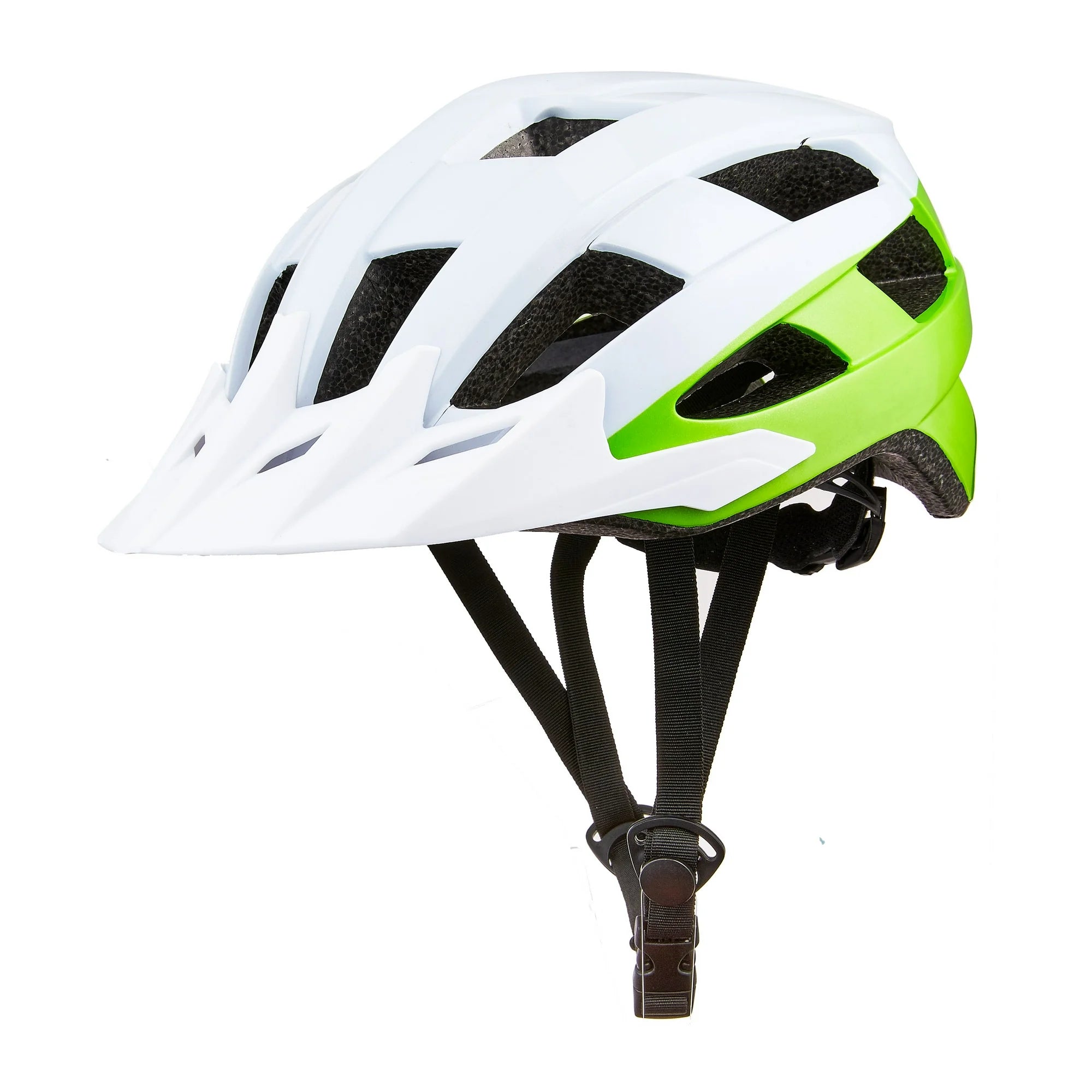 Ozark Trail 4676 Adult Bike Helmet, White and Lime Green (Ages 14+), Single