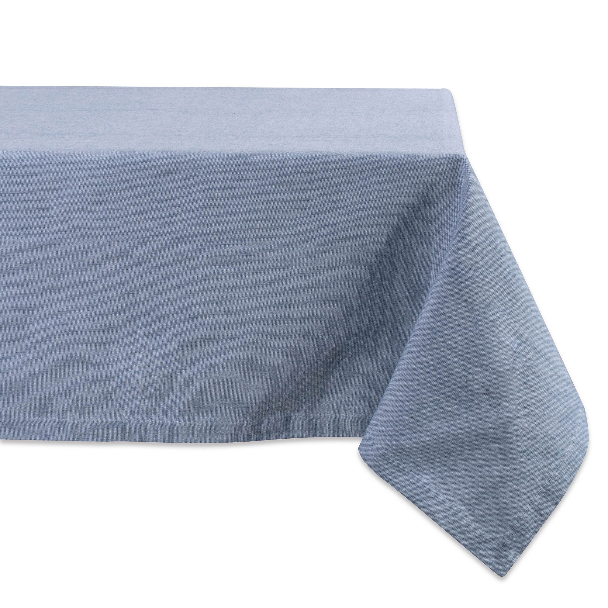 Design Imports Solid Chambray Tablecloth - BLUE ONE SIZE