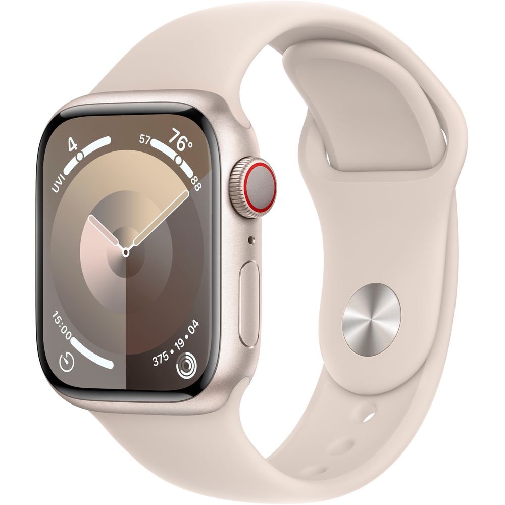 Apple Watch Gen 9 Series 9 Cell 41mm Starlight Aluminum - Starlight Sport Band MRHN3LL/A