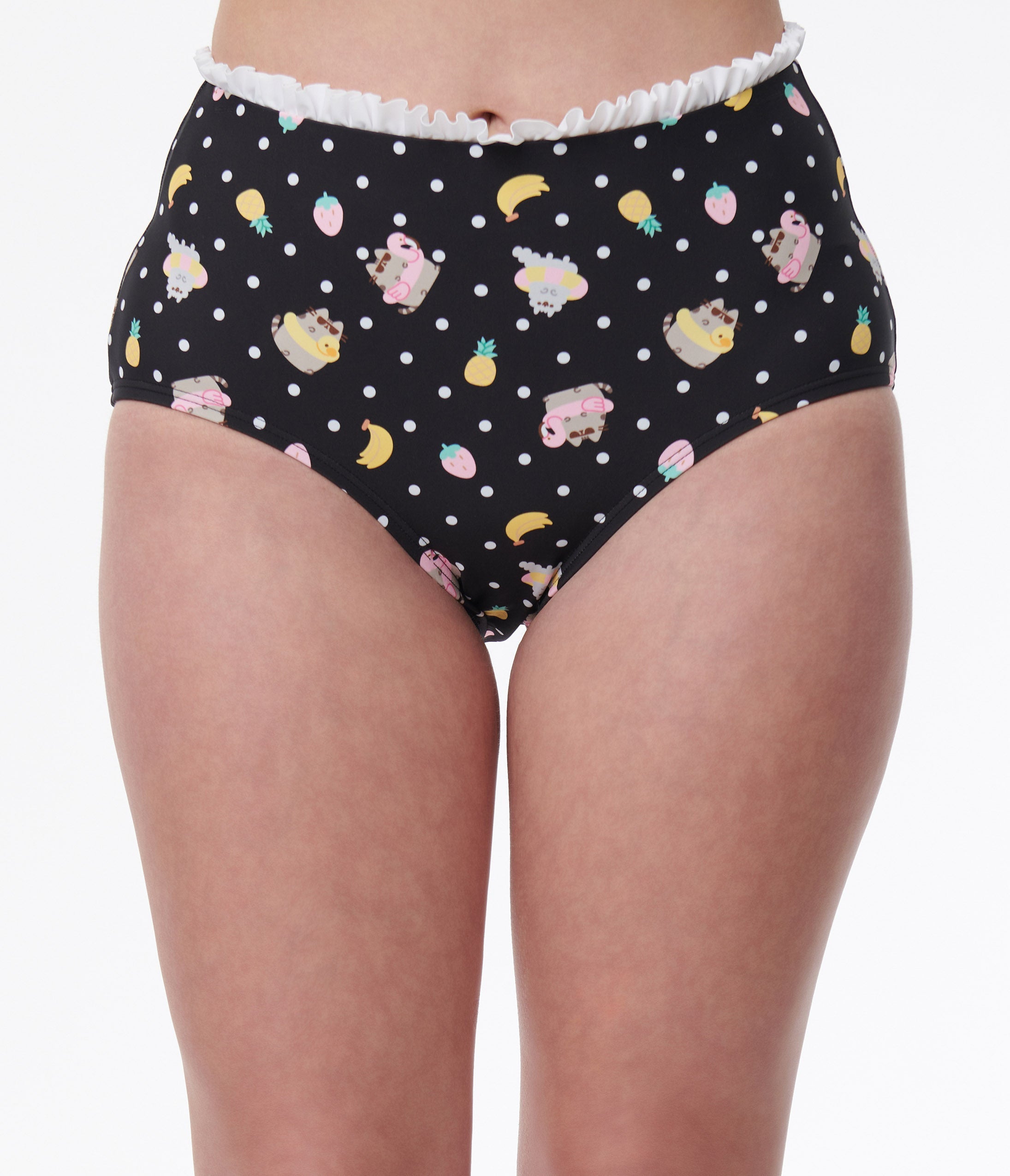 Pusheen x Unique Vintage Pool Time Cape May Swim Bottoms