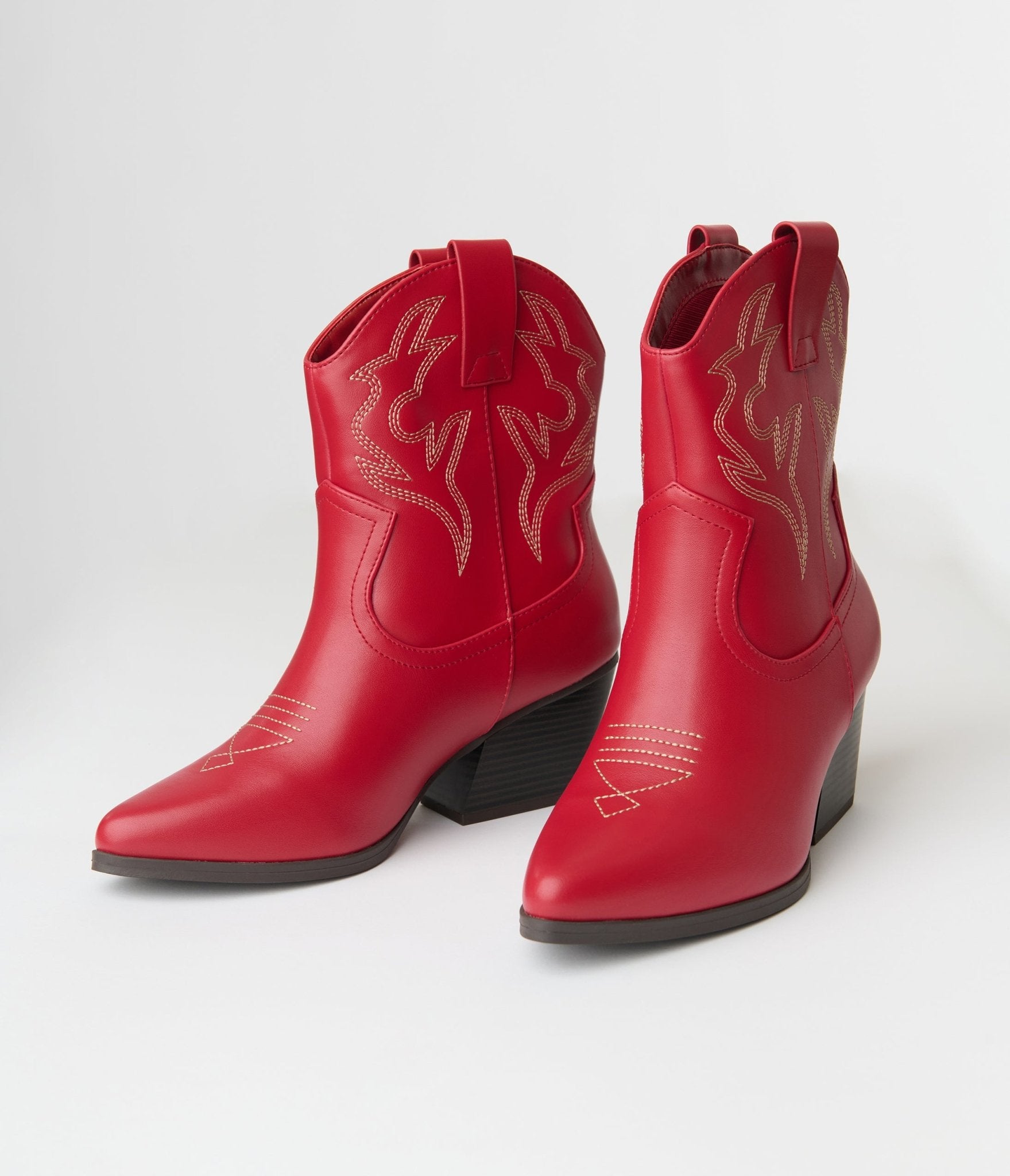 Red Blazing Leather Cowboy Boot