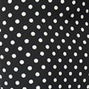 Black & White Polka Dot Ruffled Hem Pencil Skirt