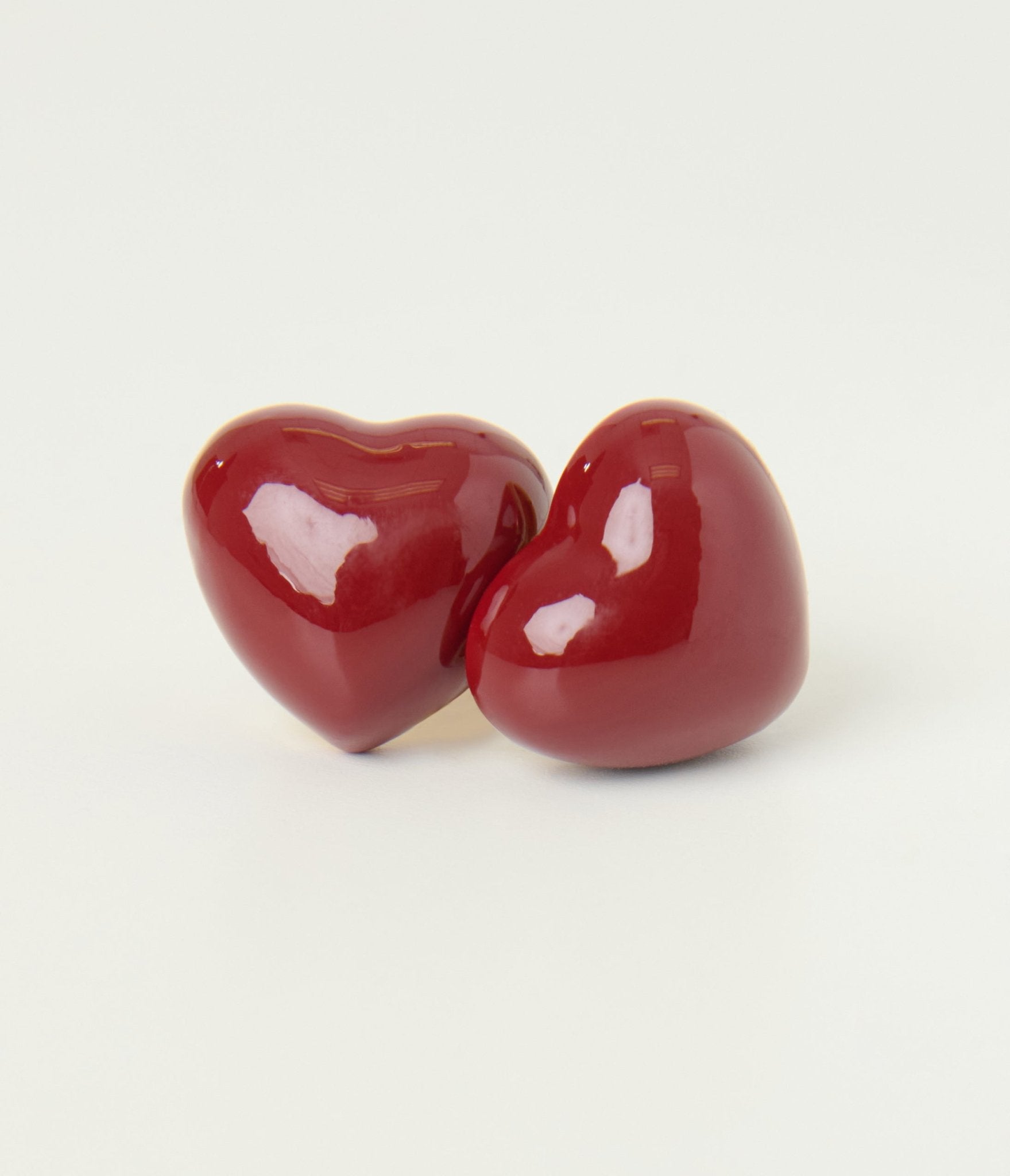 Banned Burgundy Lucky Heart Earrings