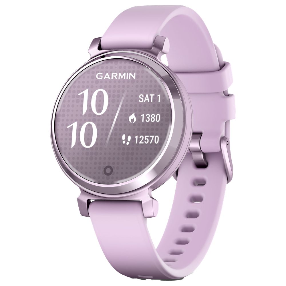 Garmin Lily 2 Smartwatch with Silicone Band for Ladies - Metallic Lilac/Lilac