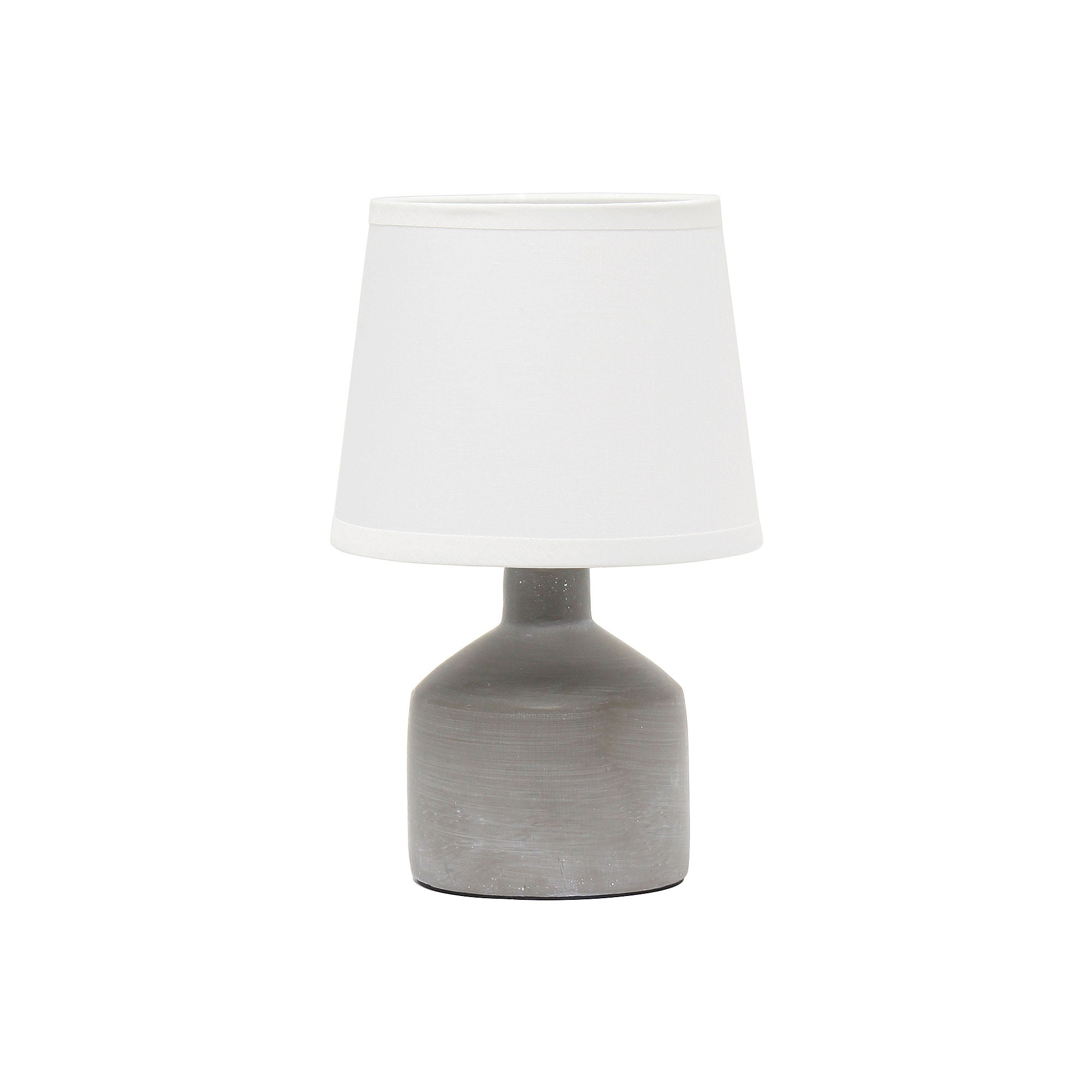 Asstd National Brand Simple Designs Mini Bocksbeutal Ceramic Table Lamp LT2080-BLK - GRAY ONE SIZE