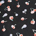 Unique Vintage Black & Multicolor Cherry Print Hair Scarf