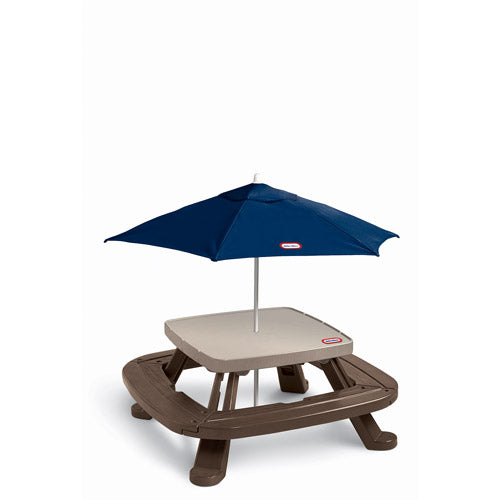 Little Tikes 632433M Fold 'n Store Picnic Table with Market Umbrella