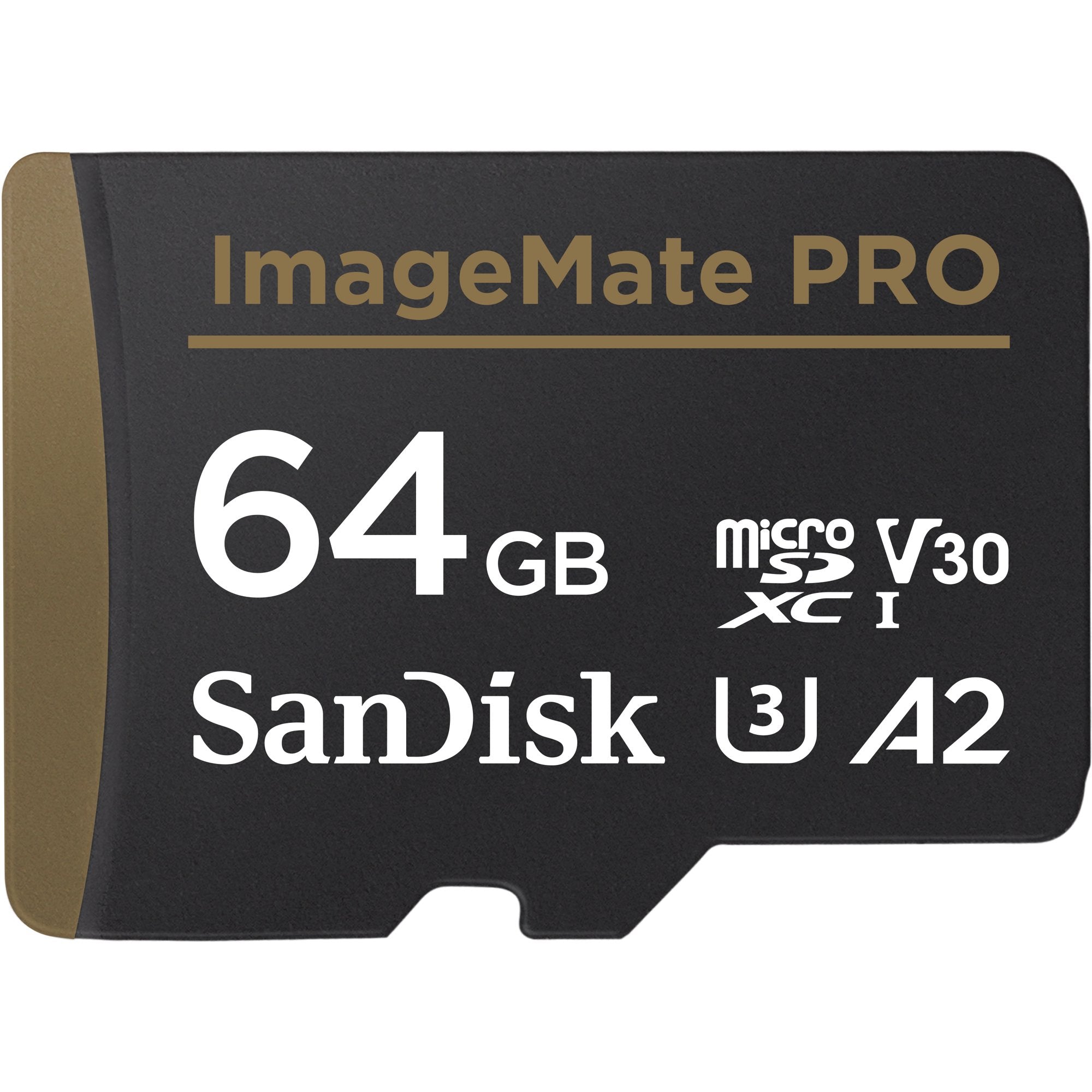 SanDisk SDSQXBZ-064G-AWCJA ImageMate 64GB PRO microSDXC UHS-1 Memory Card with Adapter for Action Cams - C10, U3, V30, 4K UHD, A2 Micro SD Card