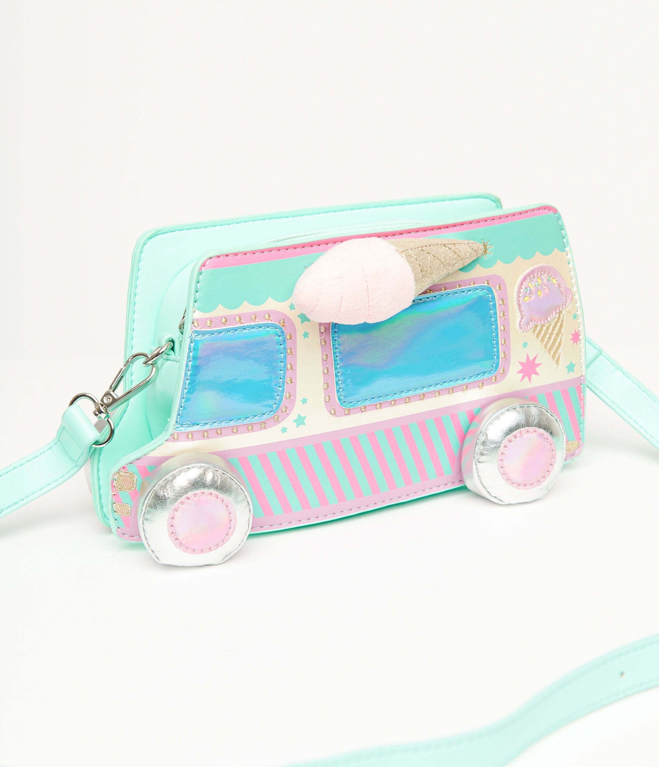 Ice Cream Truck Leatherette Handbag