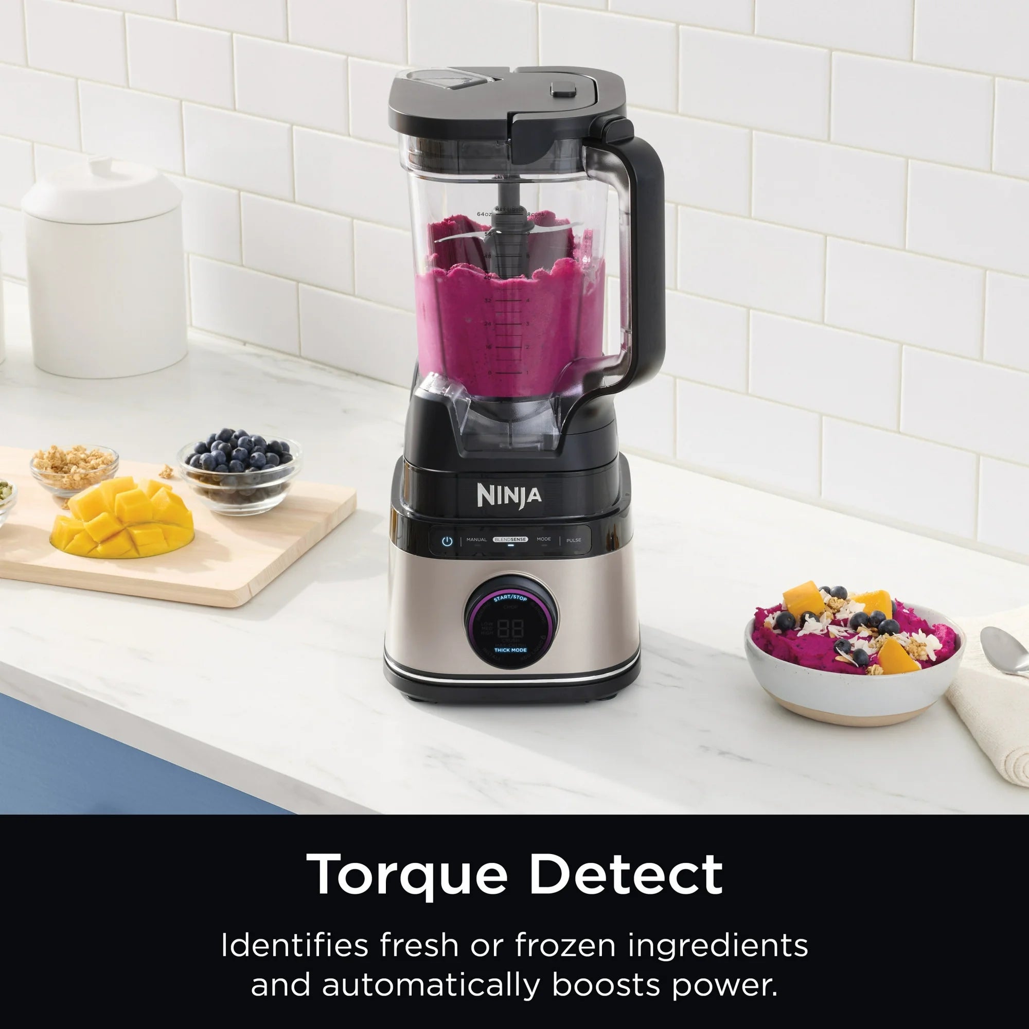 Ninja TB200WMVB Detect Power Blender With BlendSense Technology, 72 Oz. Pitcher Vanilla Bean