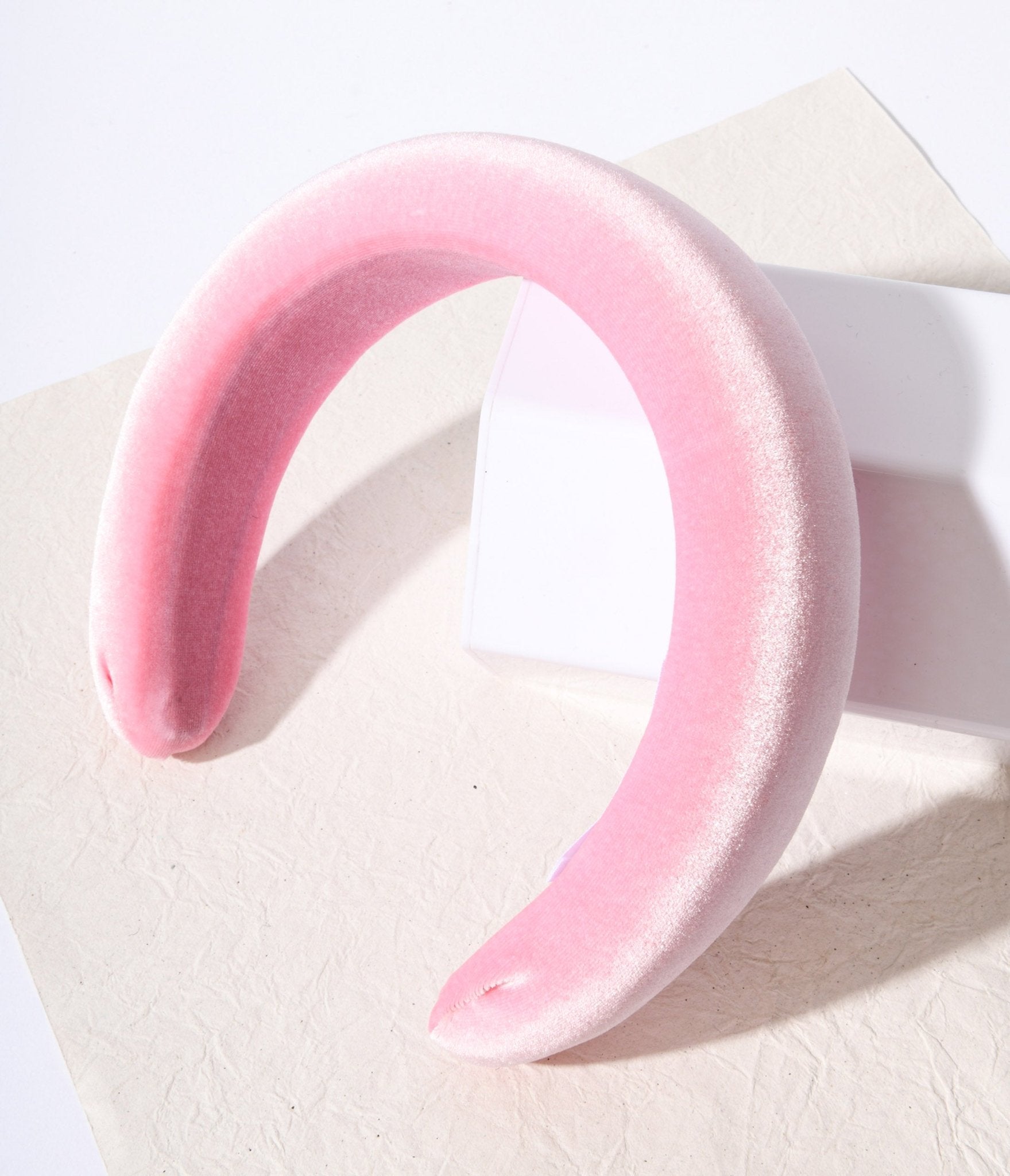 Candy Pop Pink Velvet Padded Blair Headband