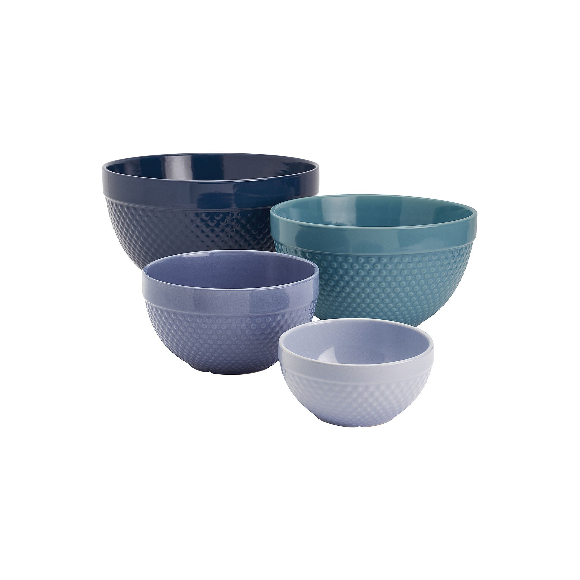 Tabletops Unlimited Gallery Hobnail 4-Pc. Prep Bowl - BLUE ONE SIZE