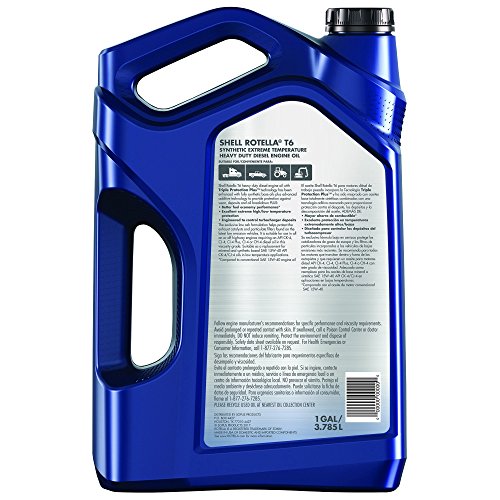 Rotella 550045347 T6 Synthetic Motor Oil (5W-40 CK-4), 1 gallon