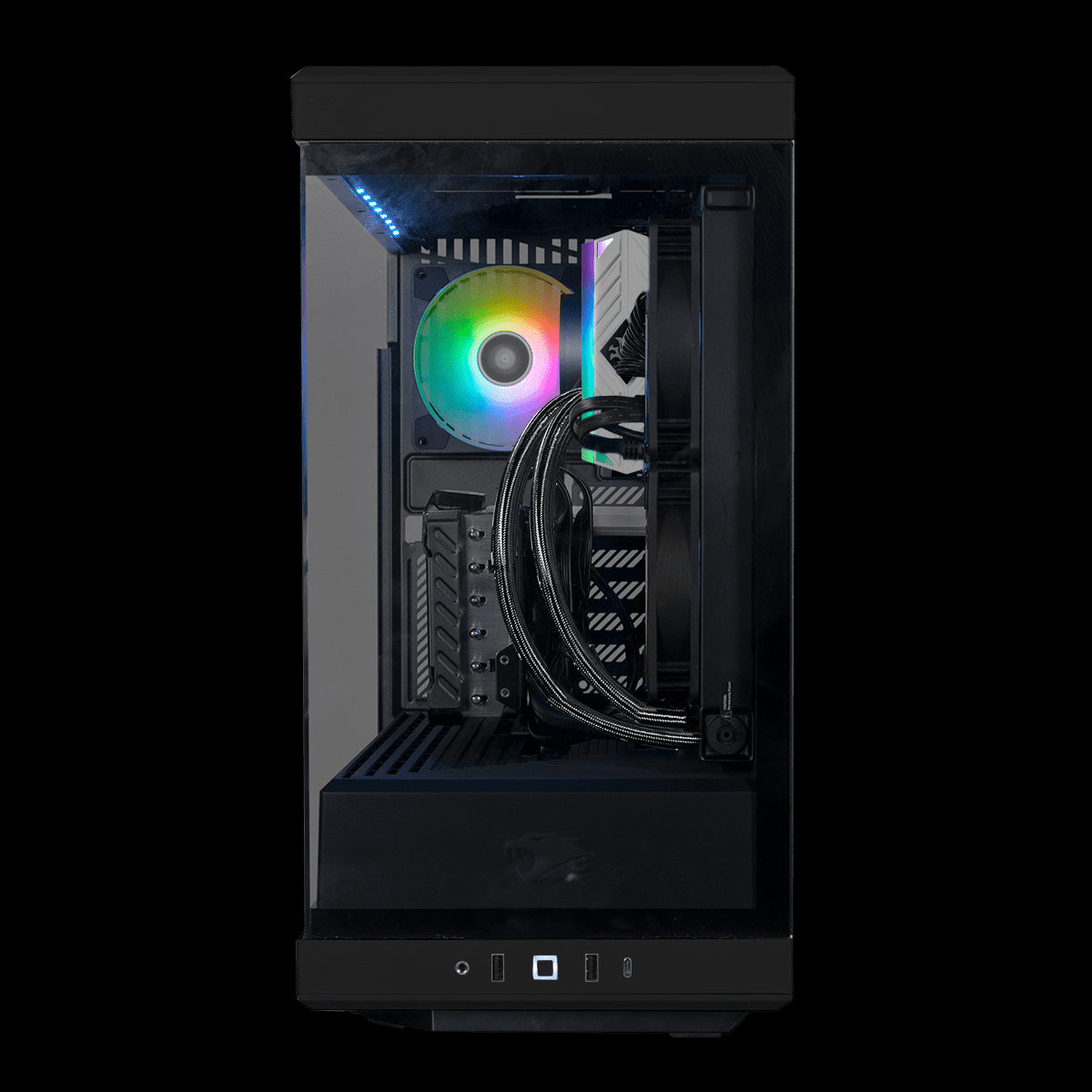 iBUYPOWER Y40BA7N4701-100 Y40 Ryzen 7-7700 3.8GHz NVIDIA GeForce RTX 4070 12GB 16GB RAM 1TB SSD Win 11 Home Black