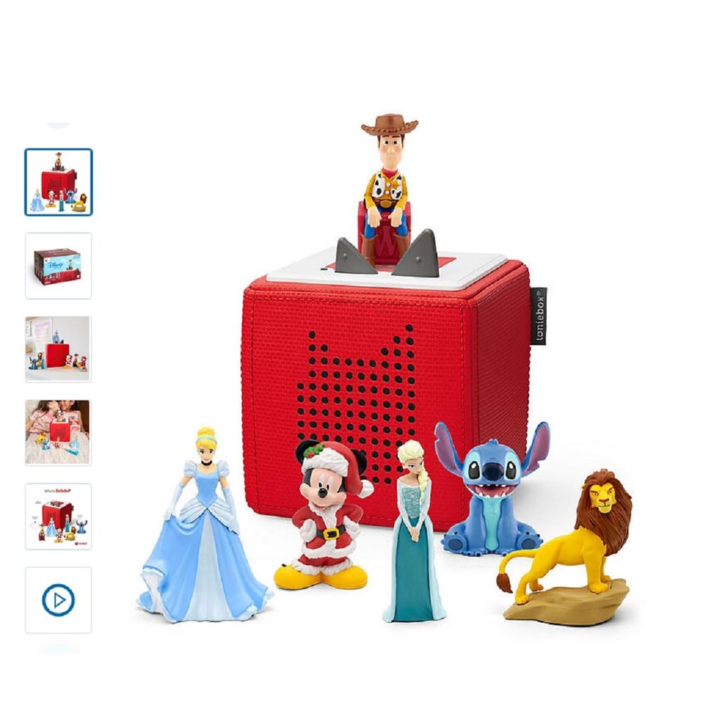 Tonies Disney Toniebox Bundle with 6 Audio Play Figurines