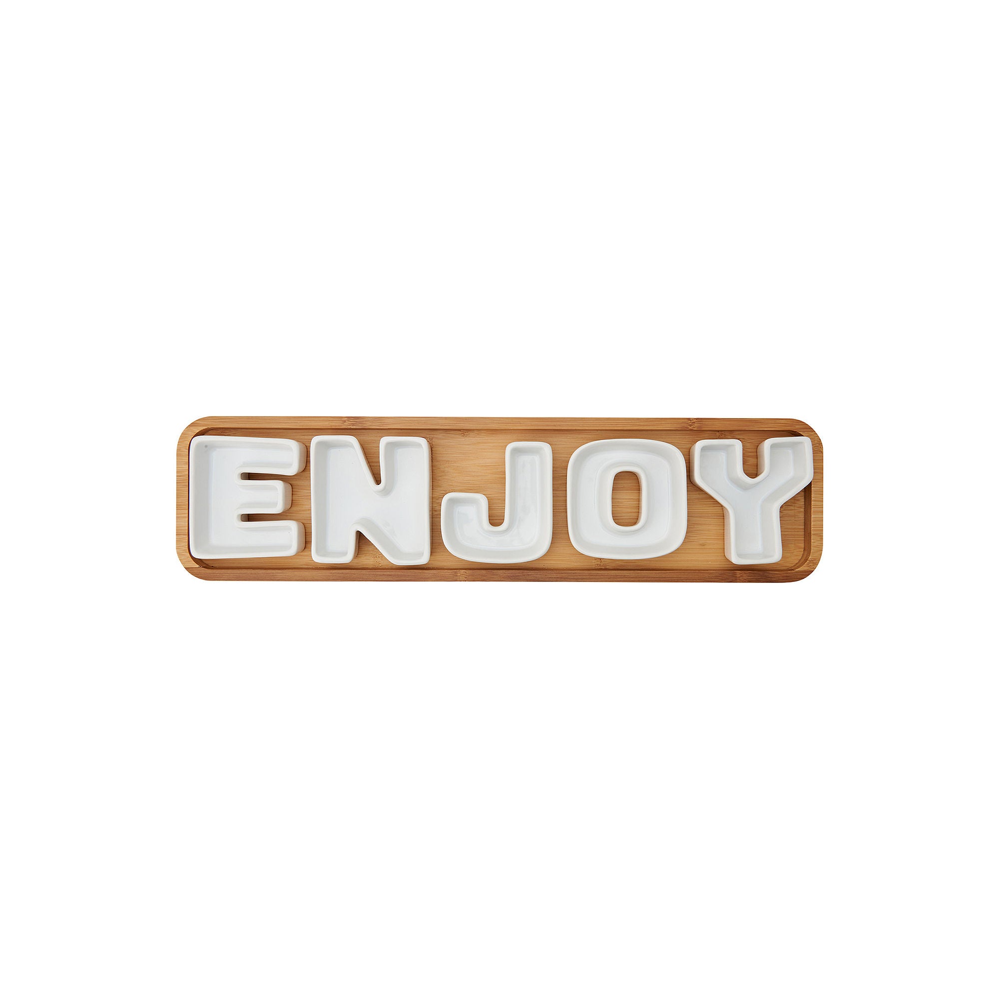 Mesa Mia 6-Pc. 'Enjoy' Puzzle Platter - ENJOY ONE SIZE