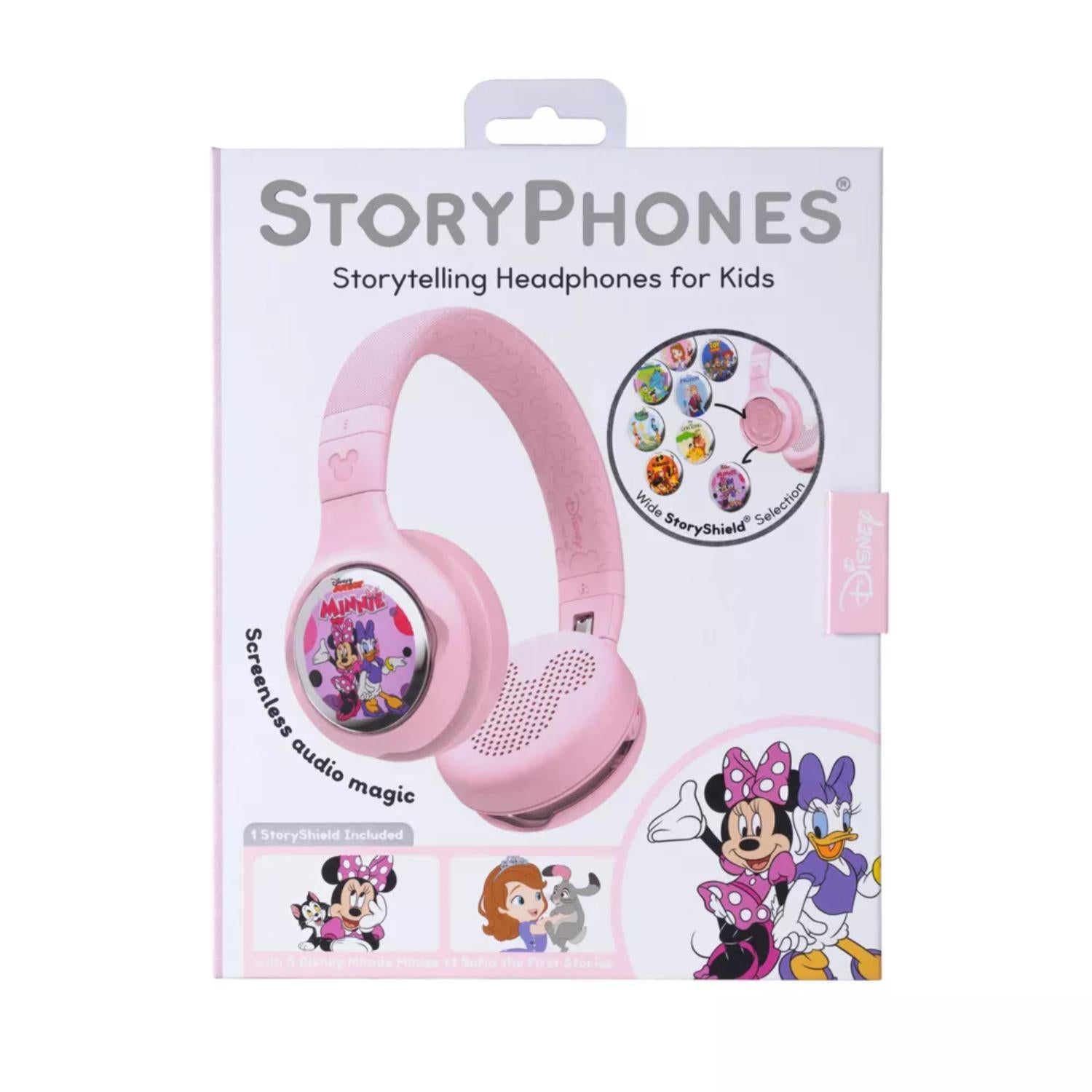 StoryPhones Disney Storytelling Bluetooth Wireless Headphones Minnie Mouse - Rose Pink