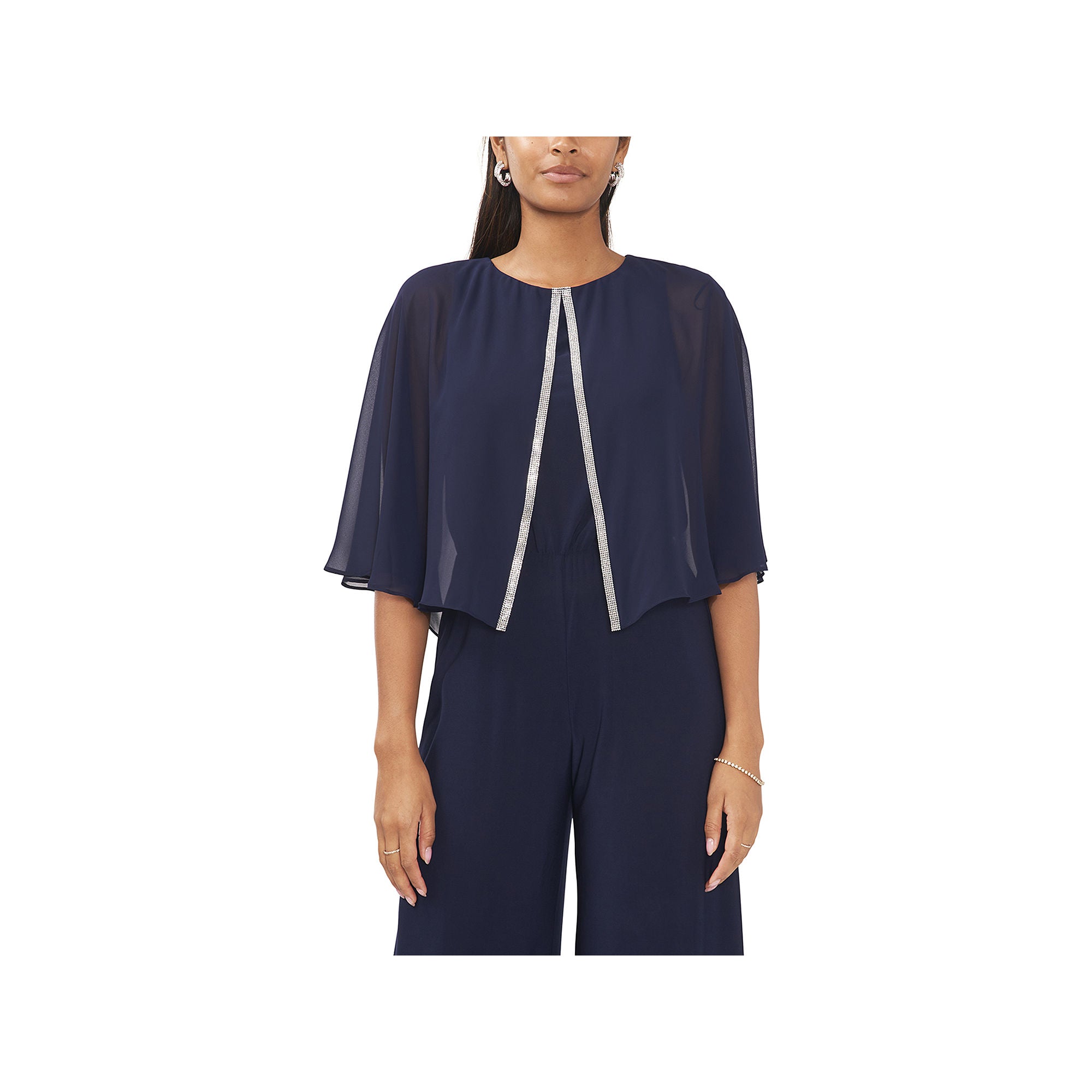 Msk 3/4 Sleeve Jumpsuit - NAVY SMALL