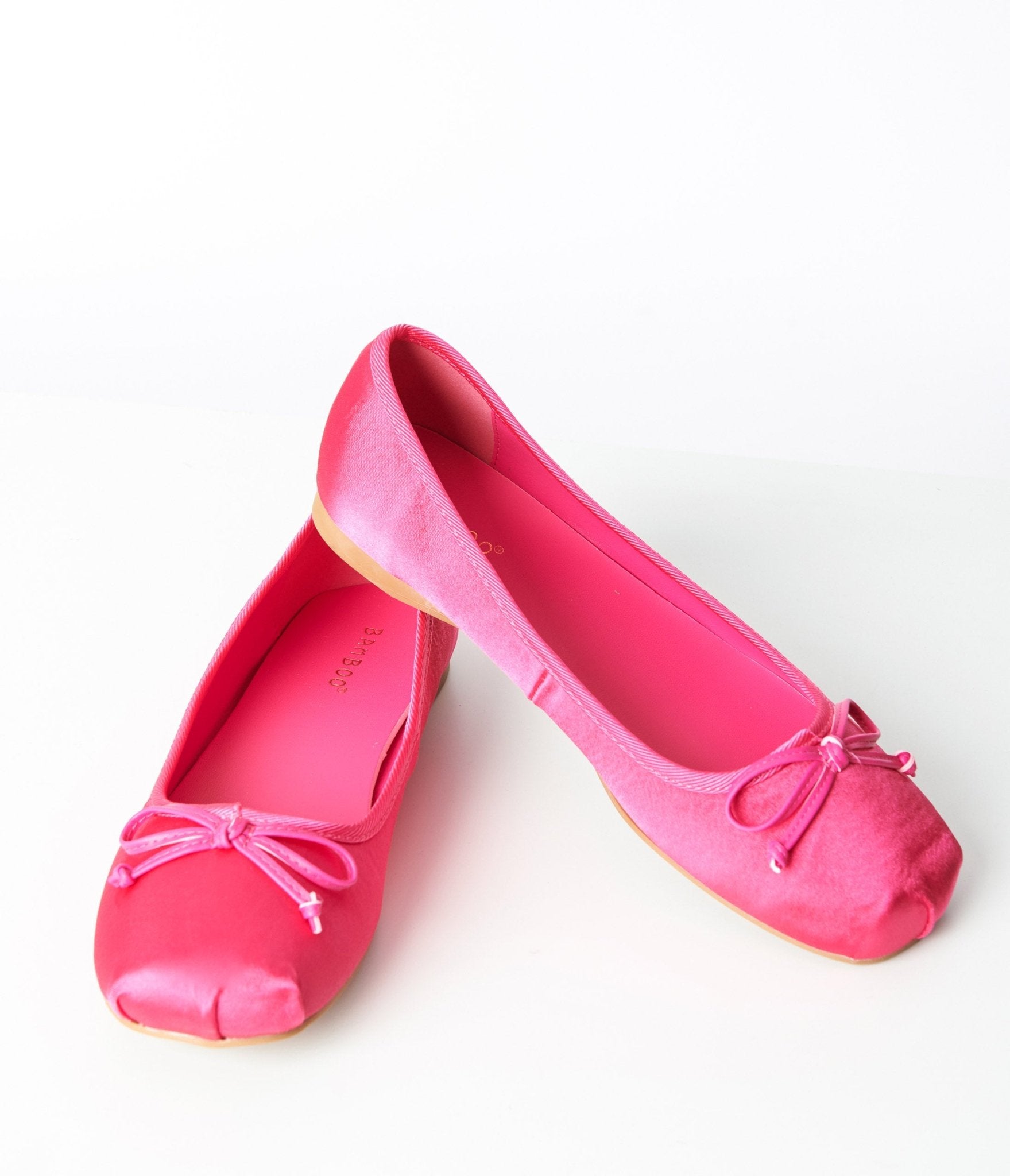 Hot Pink Bow Ballet Flats