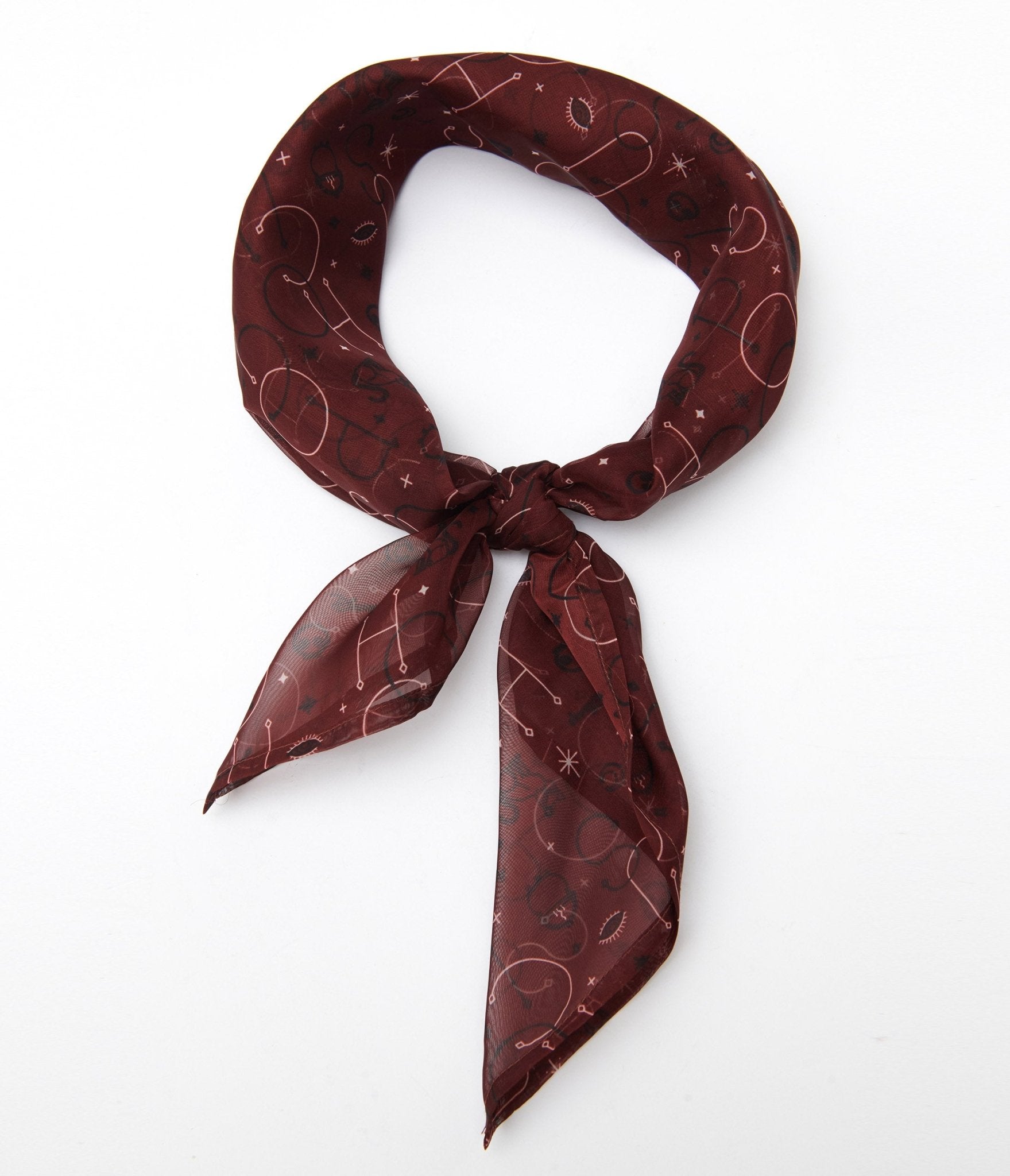 Disney Hocus Pocus Collection by Unique Vintage Burgundy Hocus Pocus Hair Scarf