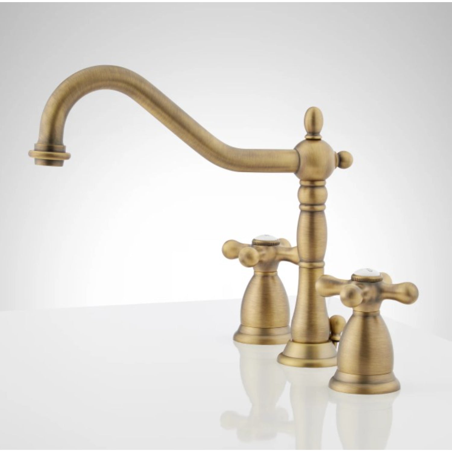 Signature Hardware 487977 Victorian 1.2 GPM Widespread Bathroom Faucet with Pop-Up Drain Assembly