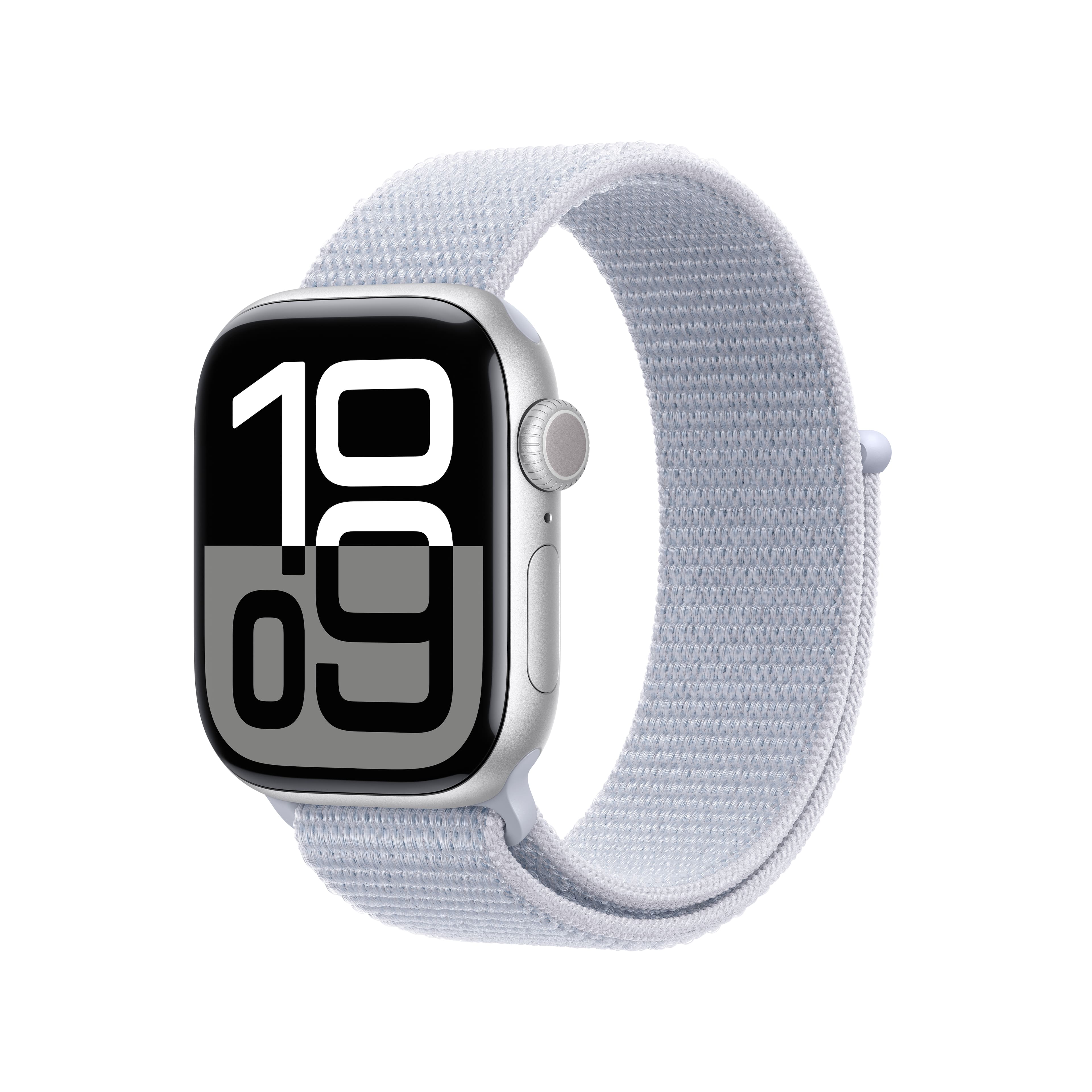 Apple Watch Gen 10 Series 10 42mm Silver Aluminum - Blue Cloud Sport Loop MWWD3LW/A