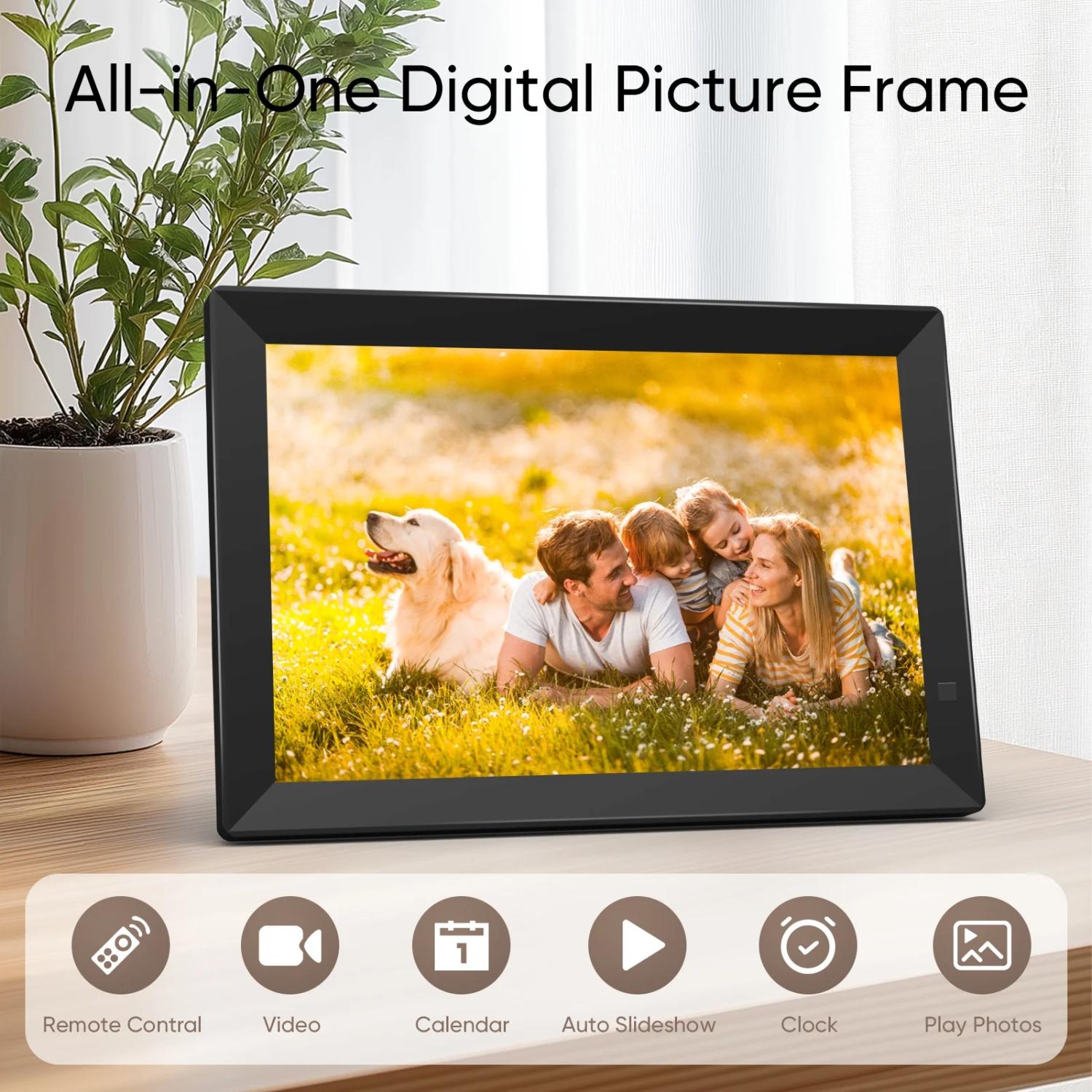 eco4life SDPF10S Digital Photo Frame with Remote Control 10.1