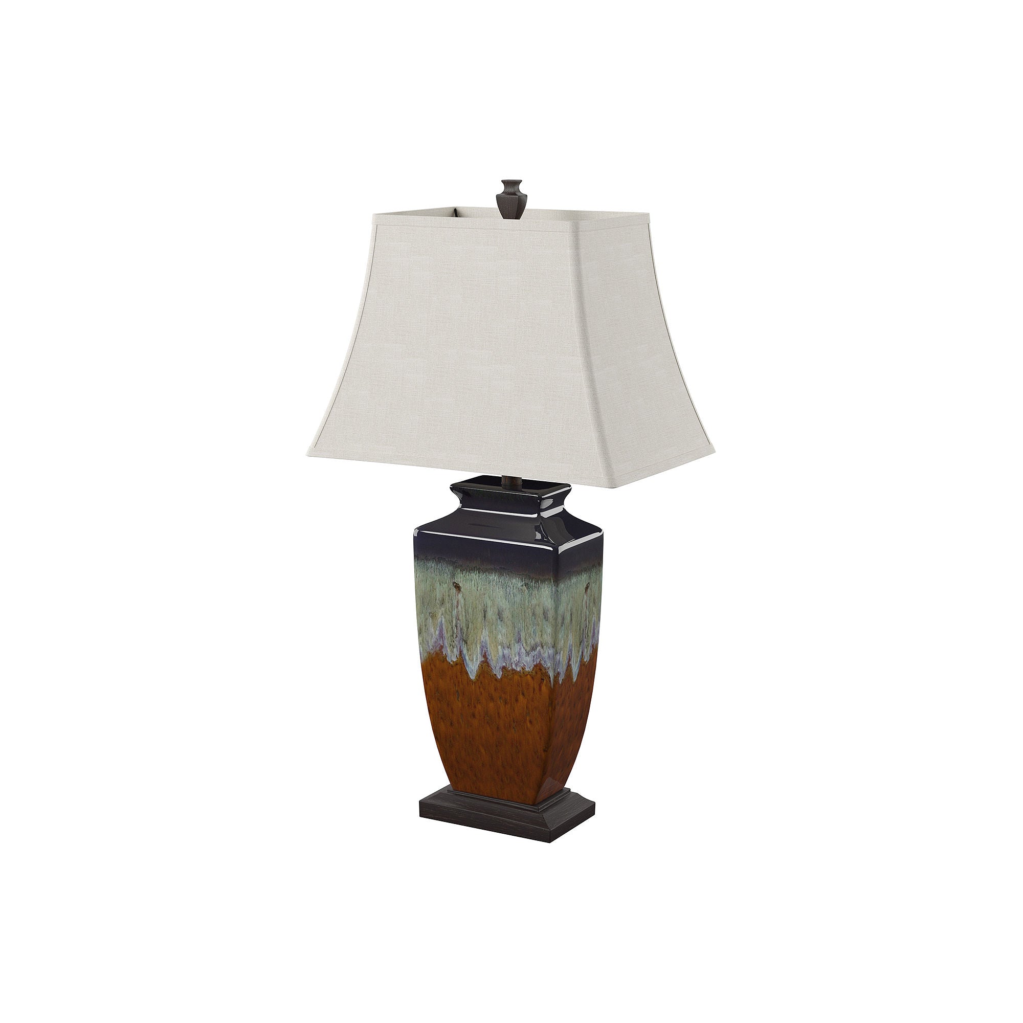 Stylecraft Varna Ceramic Table Lamp - Brown And Turqoise MULTI ONE SIZE