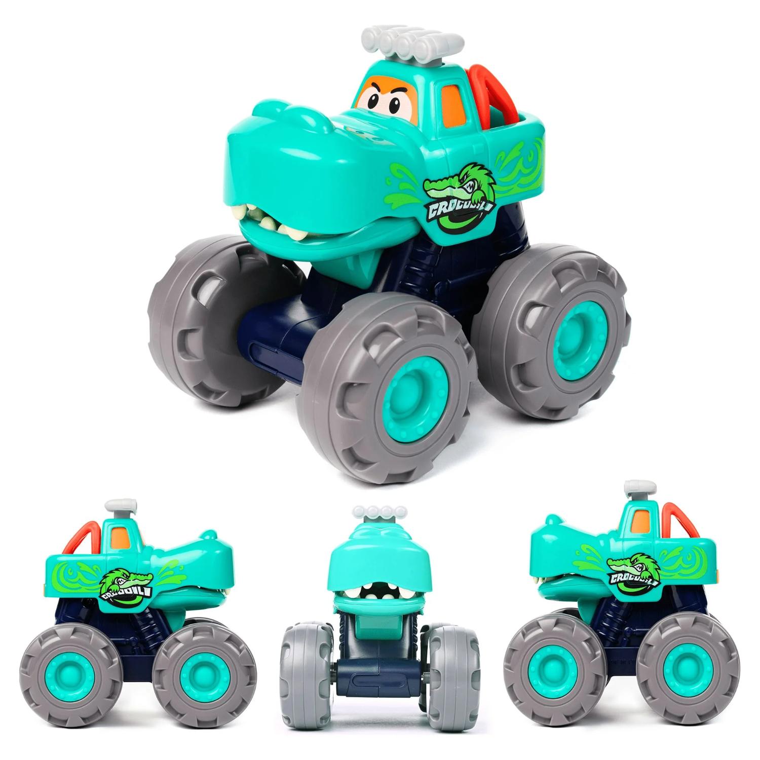 Elalci Trading 3151 Animal Monster Trucks Friction Powered Toy Cars Set Play Vehicle