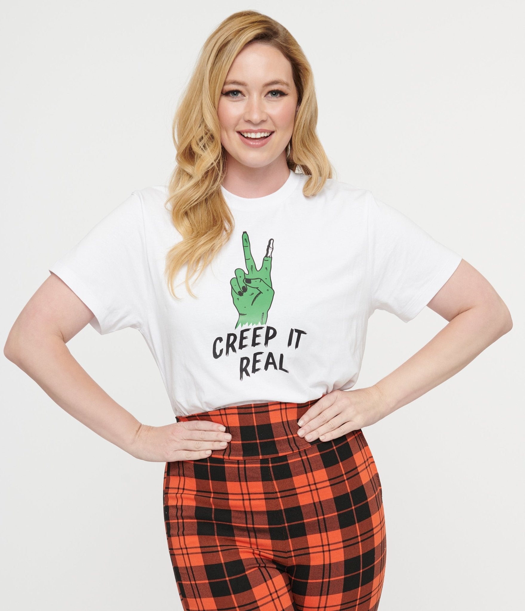 Unique Vintage White Creep It Real Unisex Graphic Tee