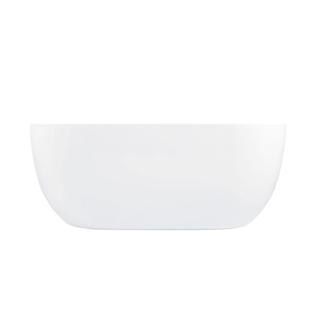 Signature Hardware HY631-1413-k-WH Boyce 56 Free Standing Acrylic Soaking Tub with Integrated Drain and Overflow