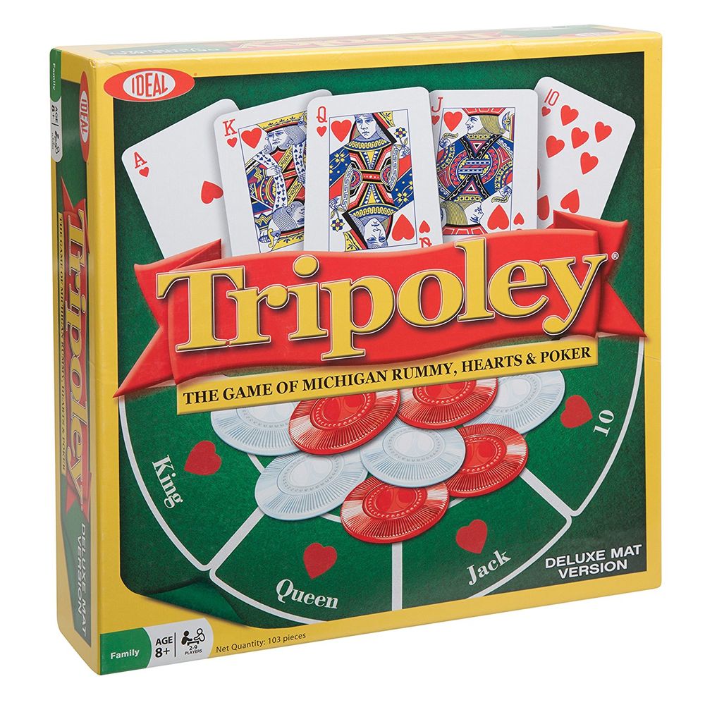 Ideal 0C1241TL Tripoley Deluxe Mat Edition Card Game