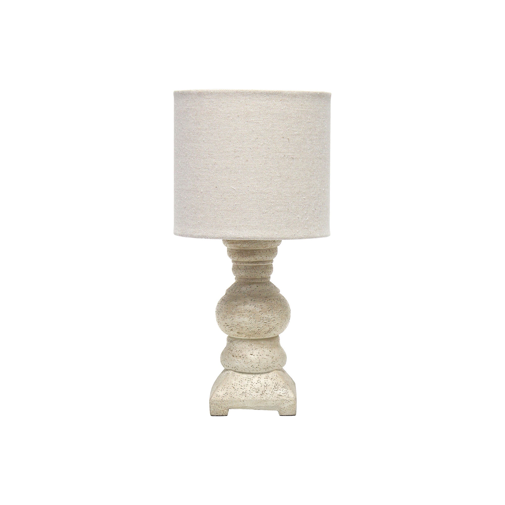 All The Rages Lalia Home Distressed Base Mini Polyresin Table Lamp LHT-5063-BG - WEATHERED BEIGE ONE SIZE