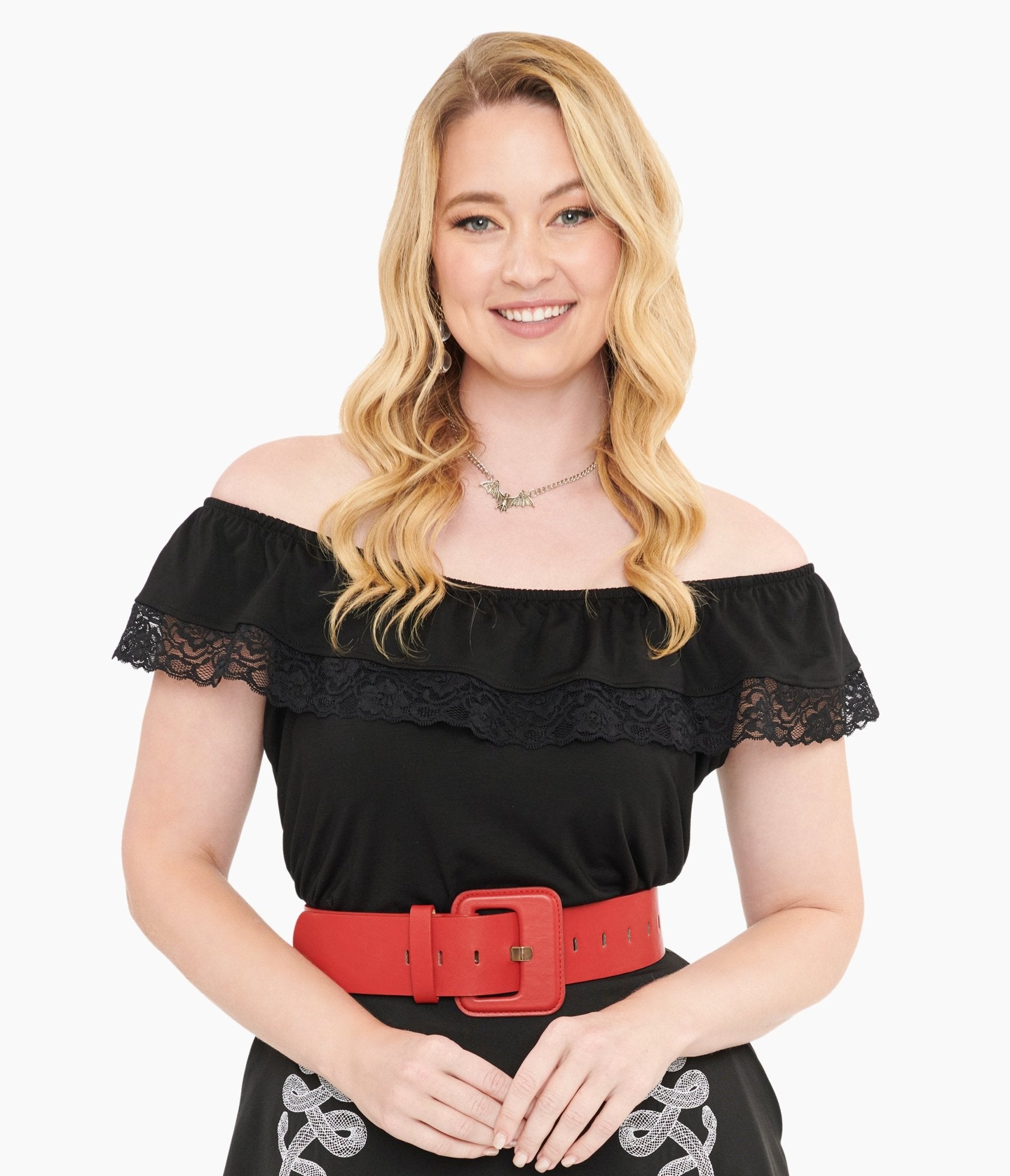 Black Off The Shoulder Senorita Top