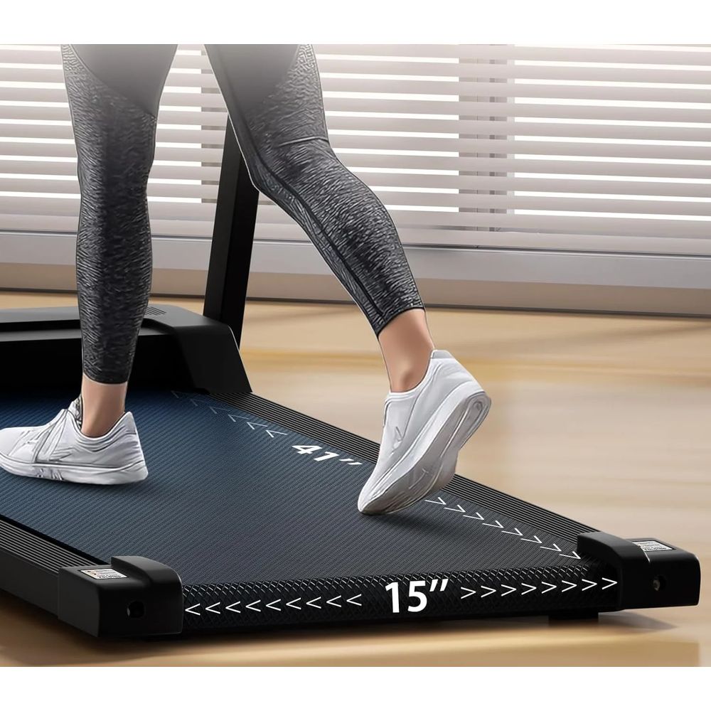 Tomile 380C-H 3.0 HP Foldable Compact Treadmill, Black