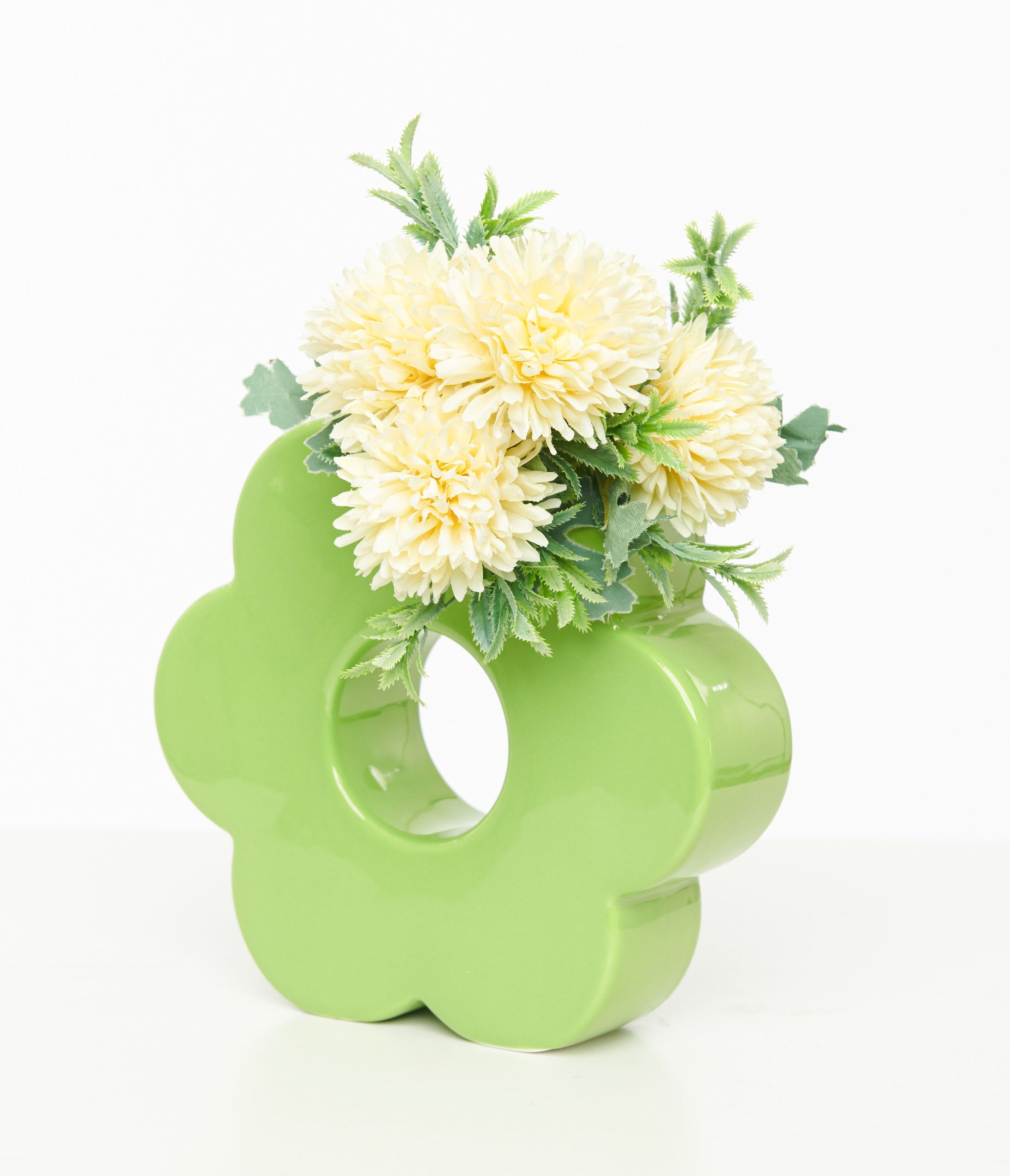 Green Daisy Vase