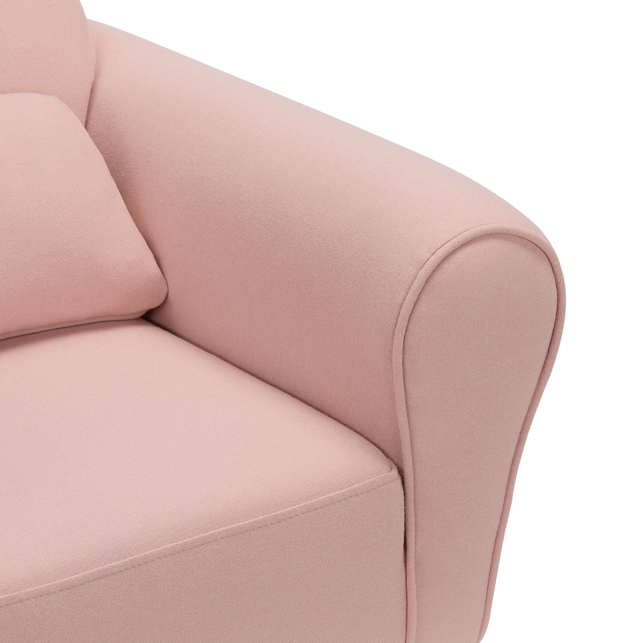 Nisco F907 Kids Modern Upholstered Accent Armchair, Light Pink